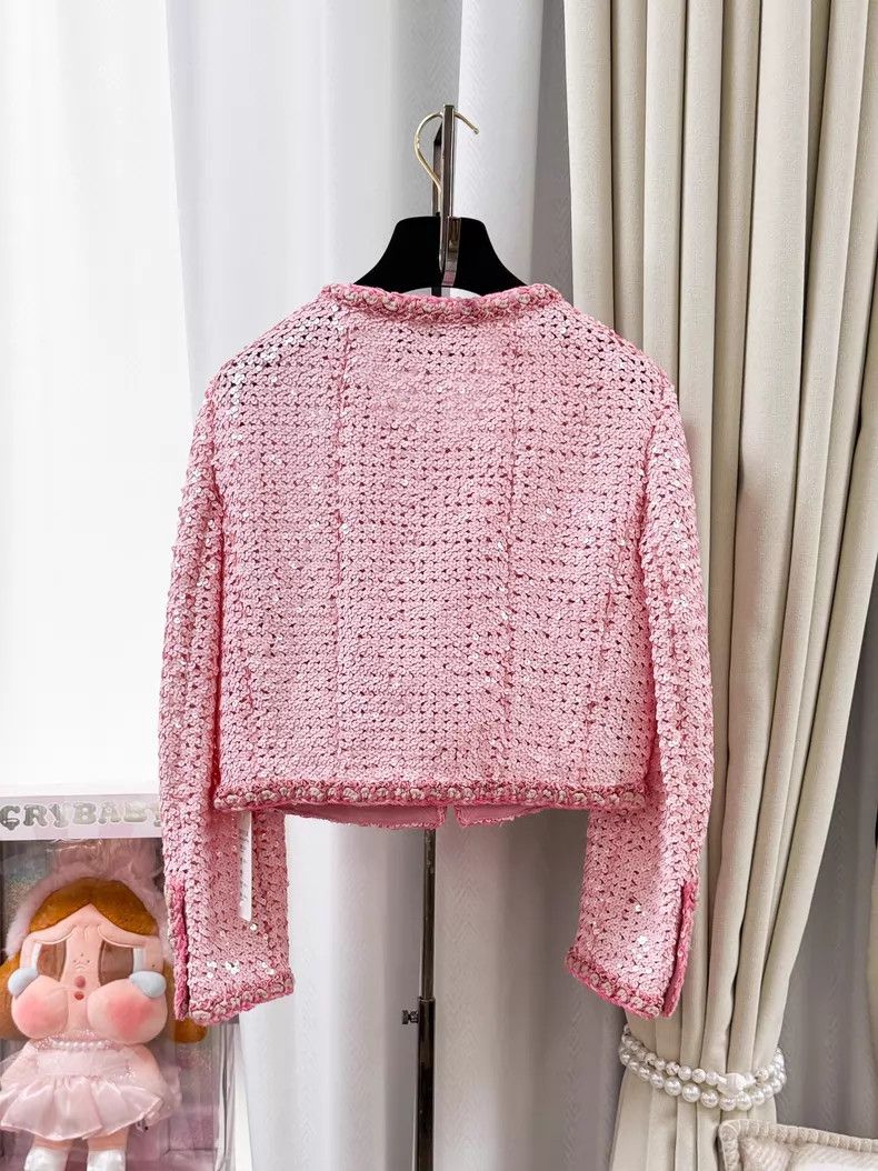 Chanel Chanel Sequin convex lace diamond buckle jacket Size XXS / US 00 / IT 34 - 3 Thumbnail