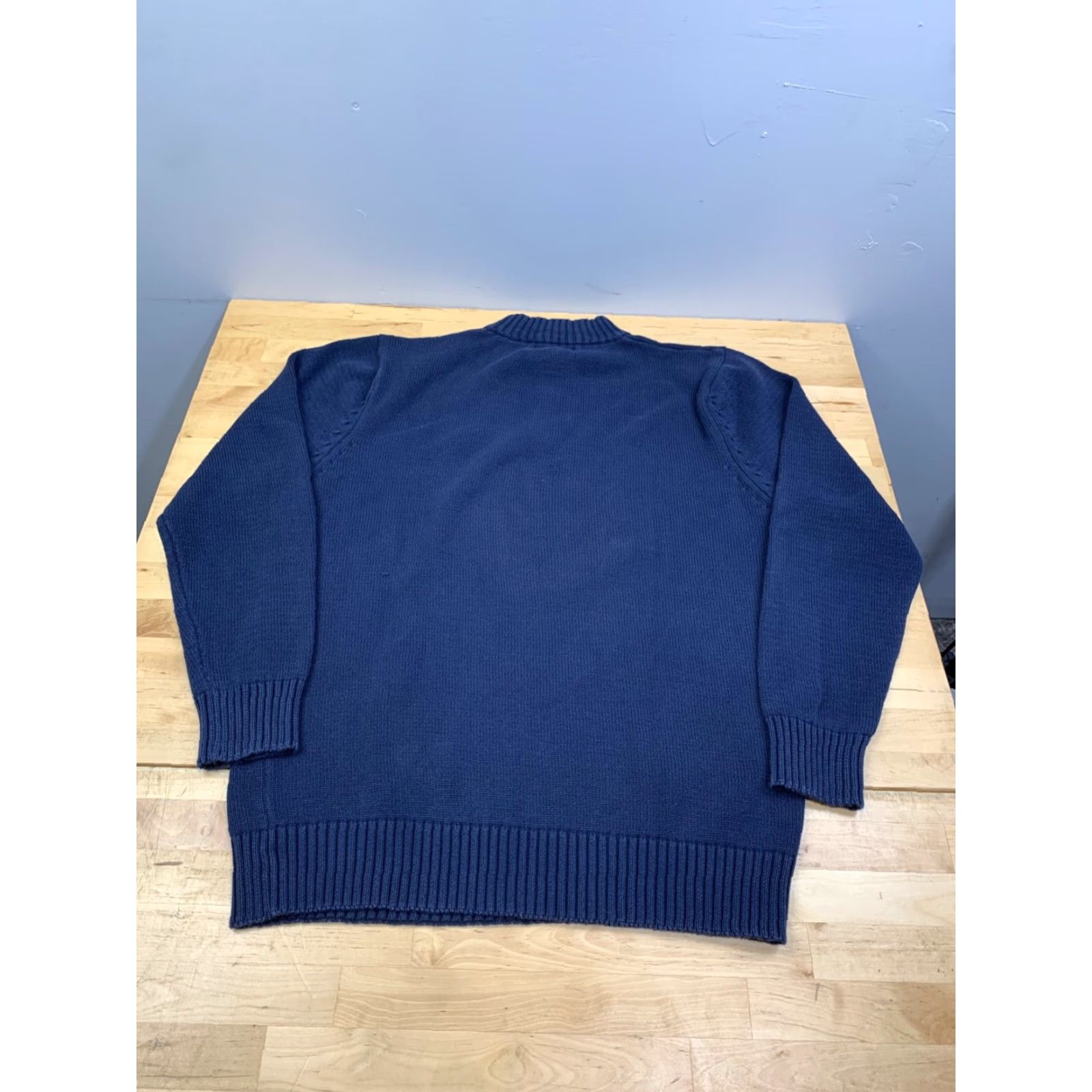 Polo Ralph Lauren VINTAGE Polo Ralph Lauren Sweater 1/4 Zip Men XL Blue Pullover Big Pony 11524 Size US XL / EU 56 / 4 - 7 Thumbnail