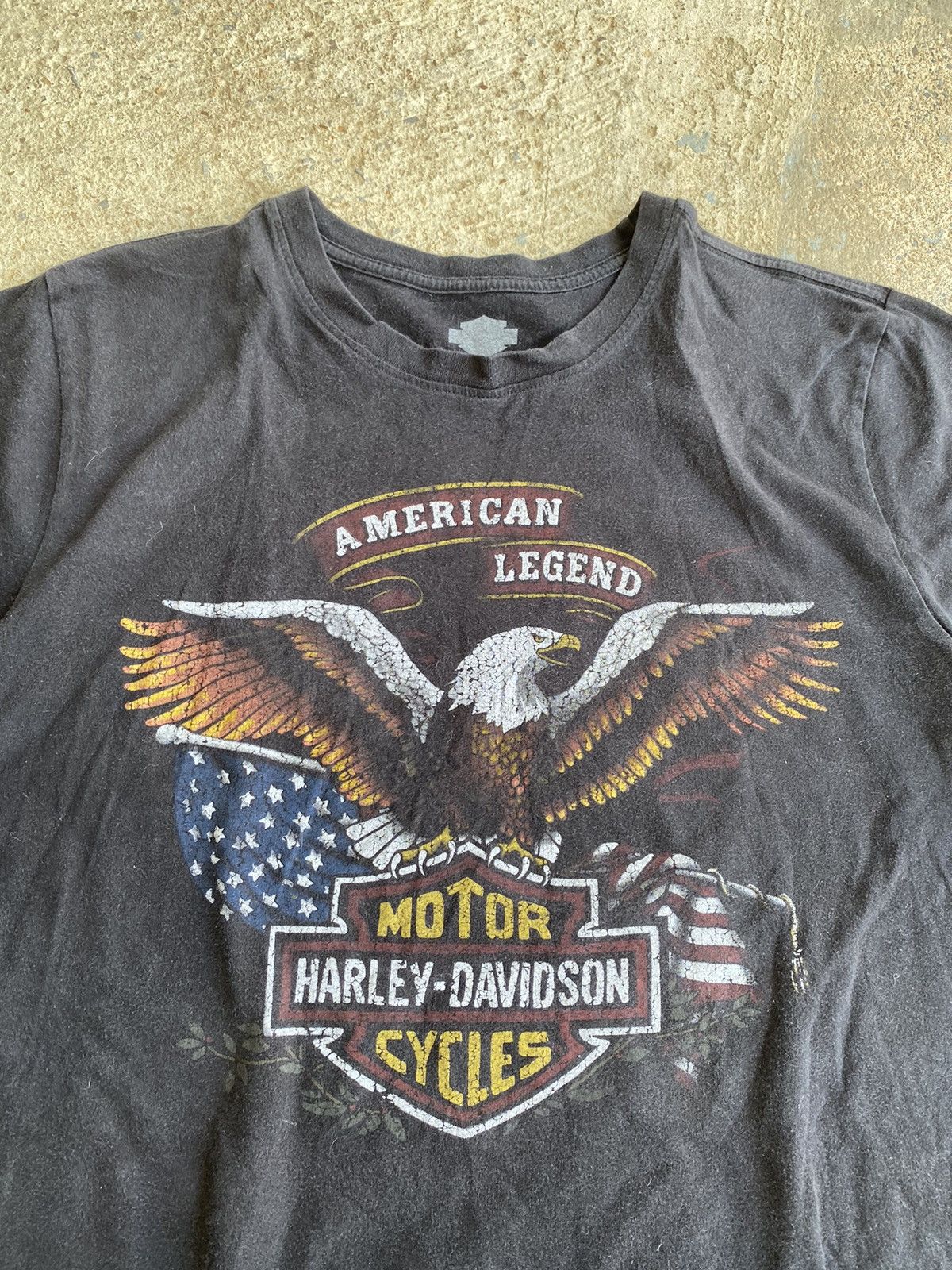 Harley Davidson × Vintage Vintage Y2K Harley Davidson Eagle Essential Faded Shirt Size US L / EU 52-54 / 3 - 4 Thumbnail