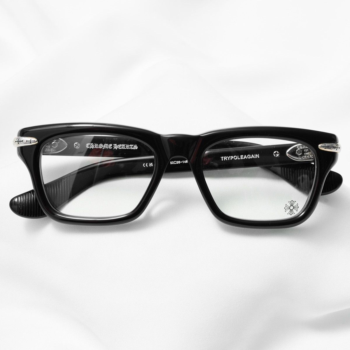 Chrome Hearts CHROME HEARTS TRYPOLEAGAIN BLACK GLASSES Size ONE SIZE - 6 Thumbnail
