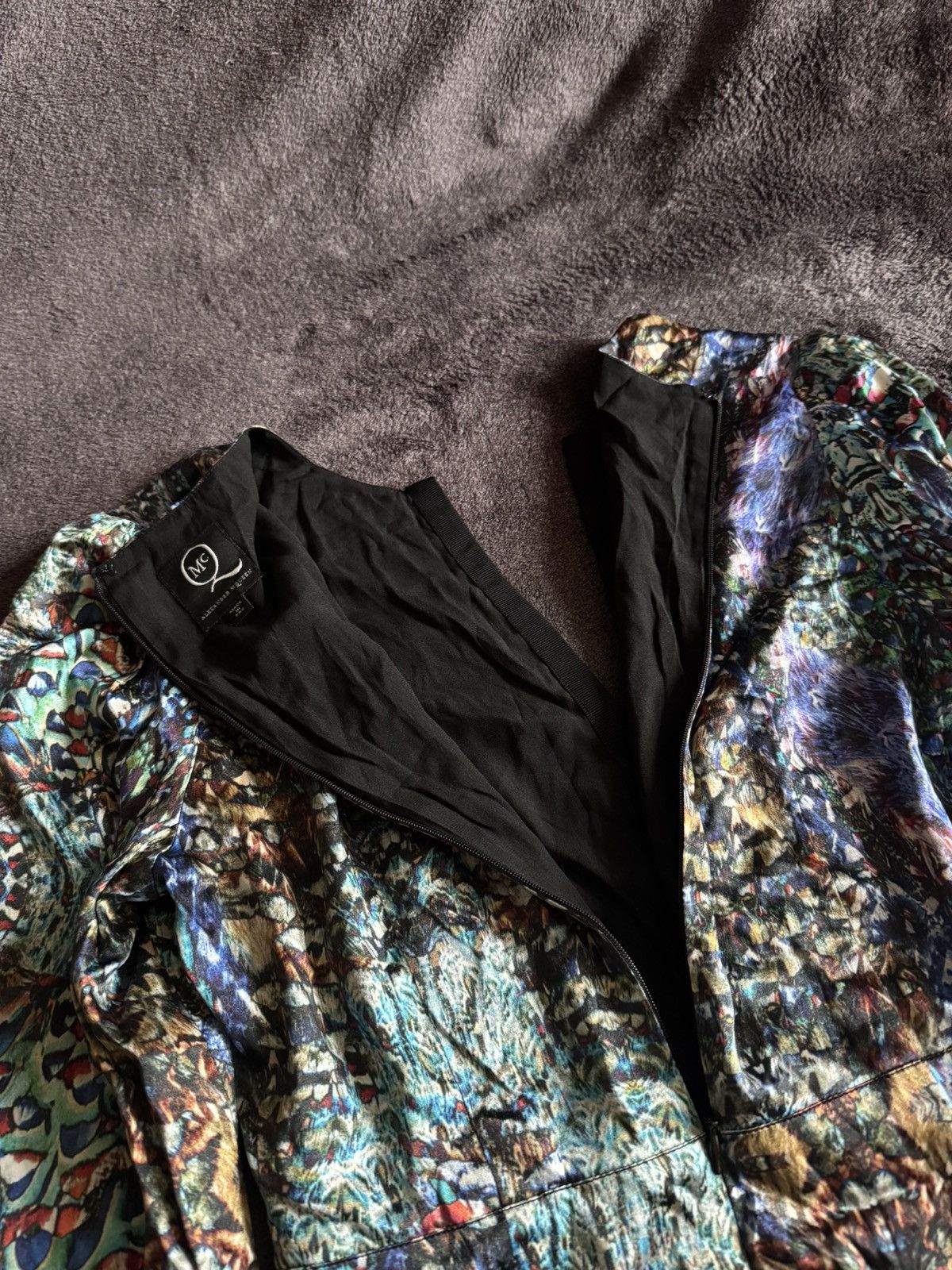 Alexander McQueen × Vintage Alexander McQueen - SS12 Silk Tunic Mini Dress luxury Size XS / US 0-2 / IT 36-38 - 14 Thumbnail