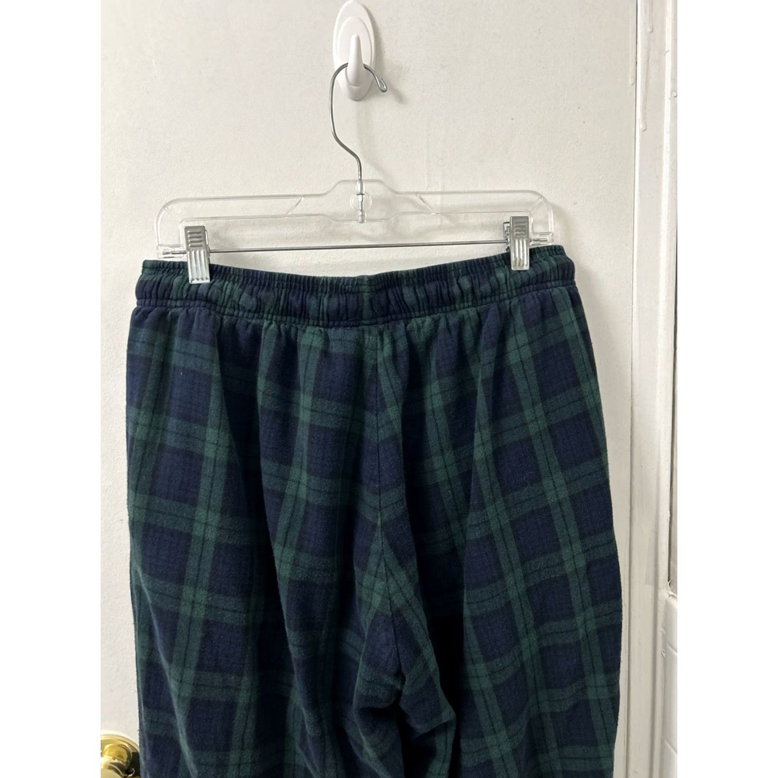 Vintage LL Bean Black Watch Plaid Flannel Fleece Lined Lounge Pants Navy Mens M 298144 Size US 31 - 7 Thumbnail
