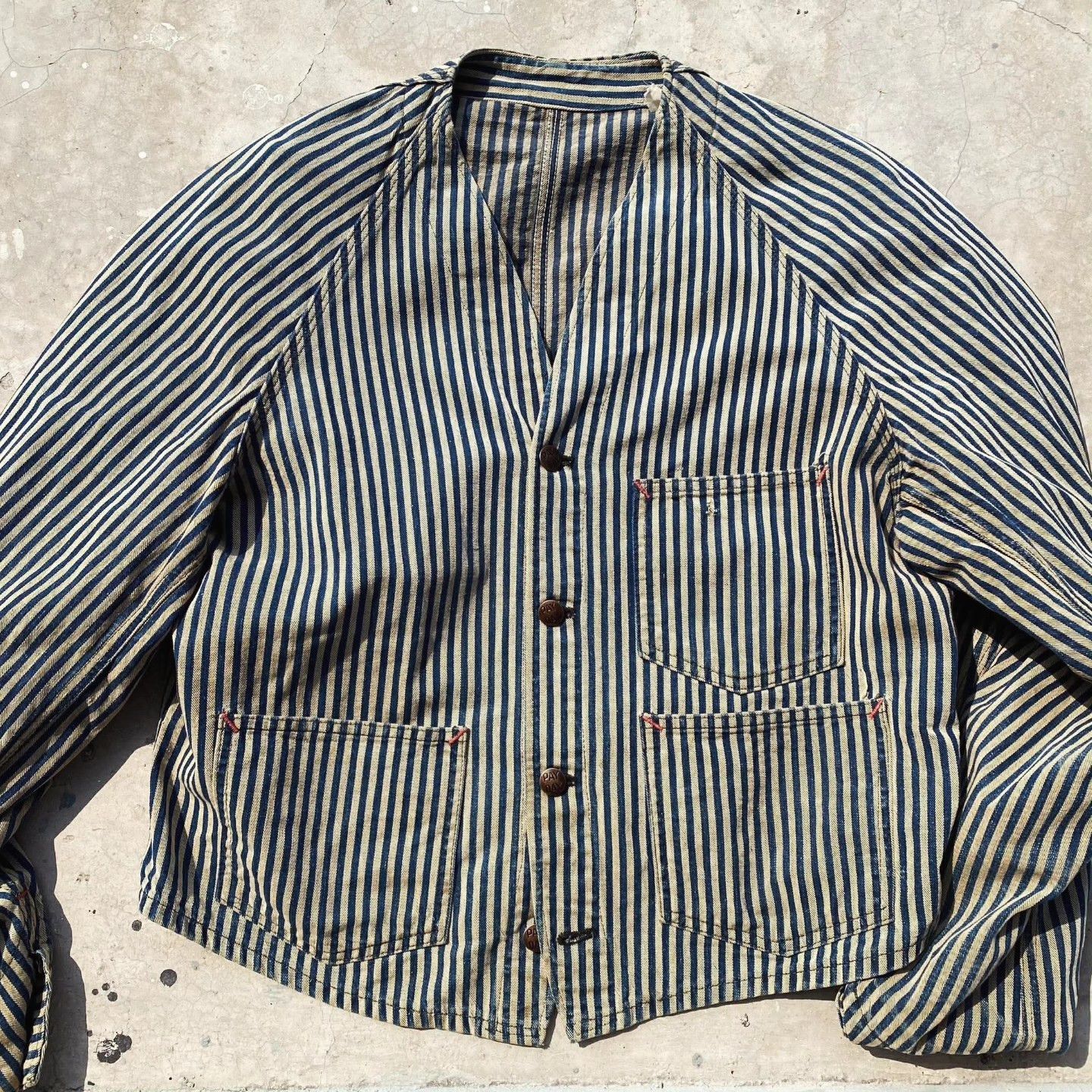 Vintage Original Vintage 50s PAY DAY Hickory Striped Jacket Size US M / EU 48-50 / 2 - 1 Thumbnail