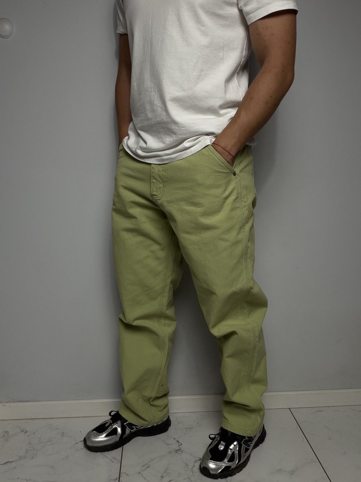 Golf Wang Golf Wang Light Green Canvas Trousers Workwear Streetwear Size US 32 / EU 48 - 2 Thumbnail