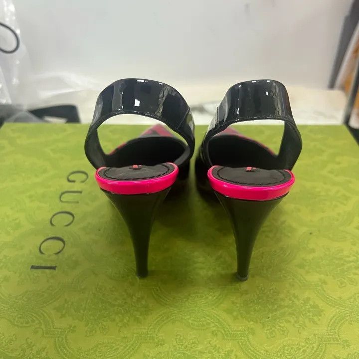 Louis Vuitton Louis Vuitton Black and Pink High Heels -2508 Size US 6 / IT 36 - 3 Thumbnail