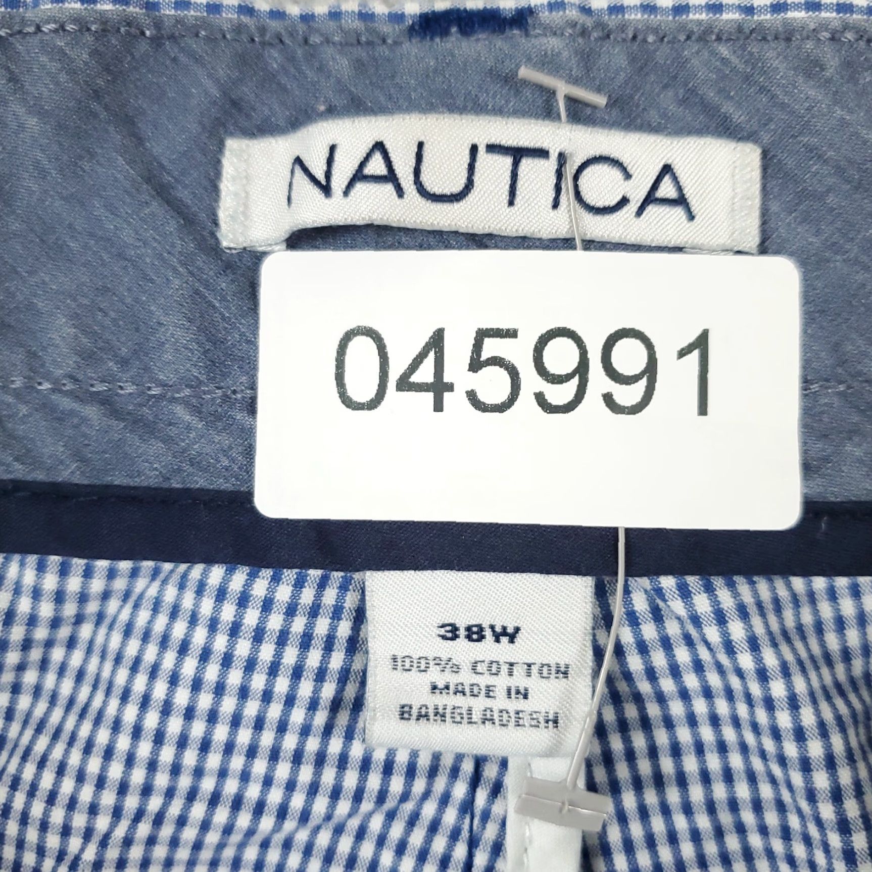 Nautica VINTAGE Nautica Shorts Men Size 38 Casual Chino Flat Front Check Blue Cotton Size US 38 / EU 54 - 8 Thumbnail