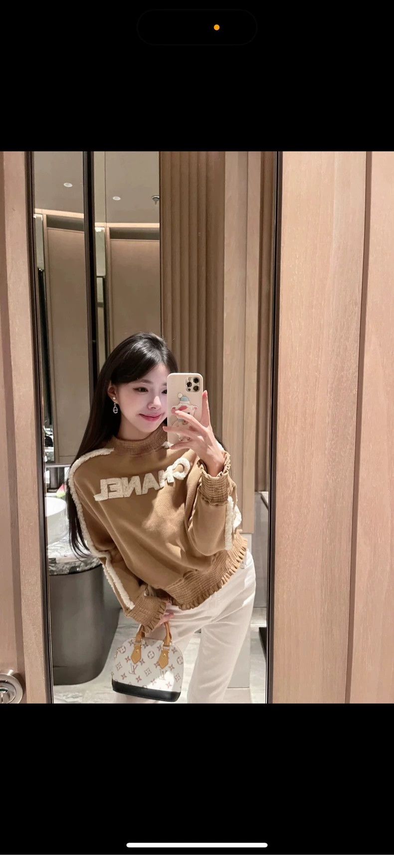 Chanel Chanel Khaki lambskin stitched letter sweatshirt 2504-Nexta Size XS / US 0-2 / IT 36-38 - 8 Thumbnail