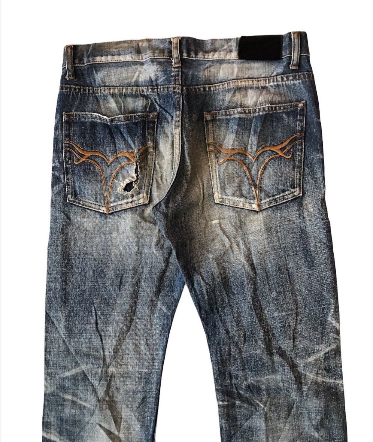 JACKROSE JACK ROSE DISTRESSED BLEACH TROUSER PANTS Size US 32 / EU 48 - 5 Thumbnail