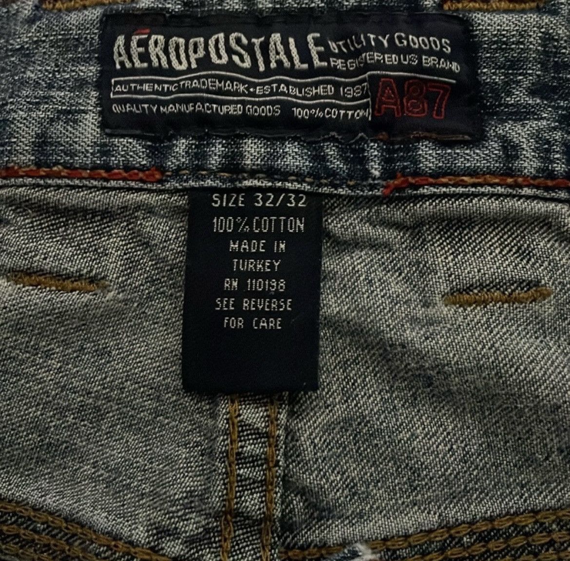 Aeropostale Aeropostale Blue Relaxed Fit Jeans Size US 32 / EU 48 - 2 Thumbnail