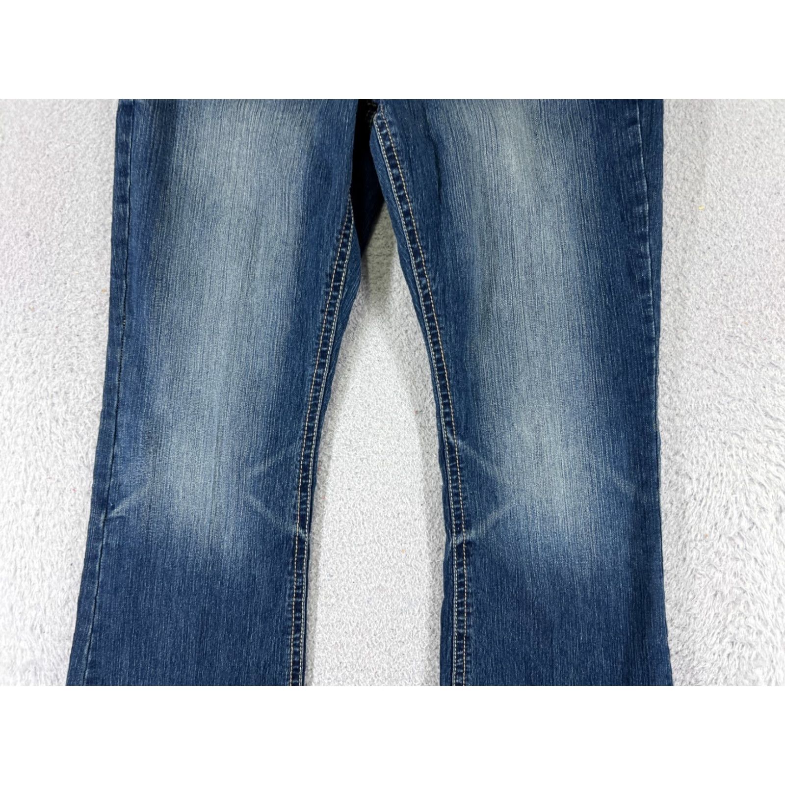 Vintage Maurices Jeans Women 7 Blue Denim Boot Cut Mid Rise Embellished 28x31 Size 28" / US 6 / IT 42 - 3 Thumbnail