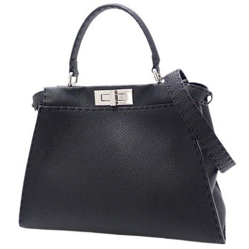 image of Fendi Handbag 2Way Shoulder Bag Tote Crossbody Calf Black, Women's