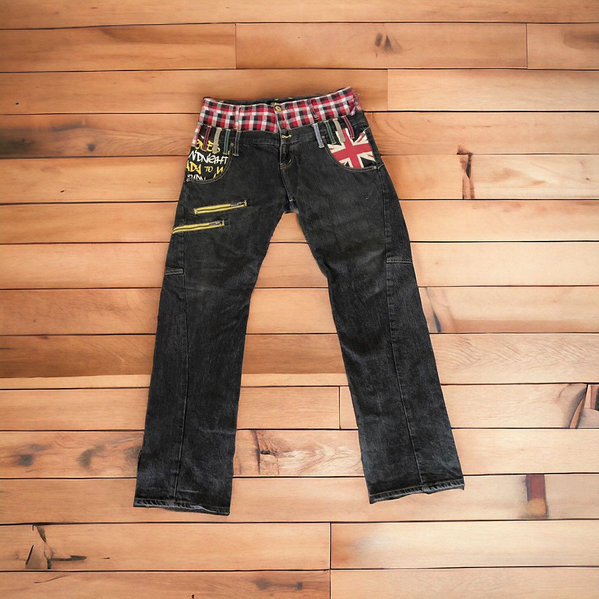 Japanese Brand 🔥RARE🔥🔥Vintage Antfui Painting Pocket Punk Design Style Size US 33 - 1 Thumbnail