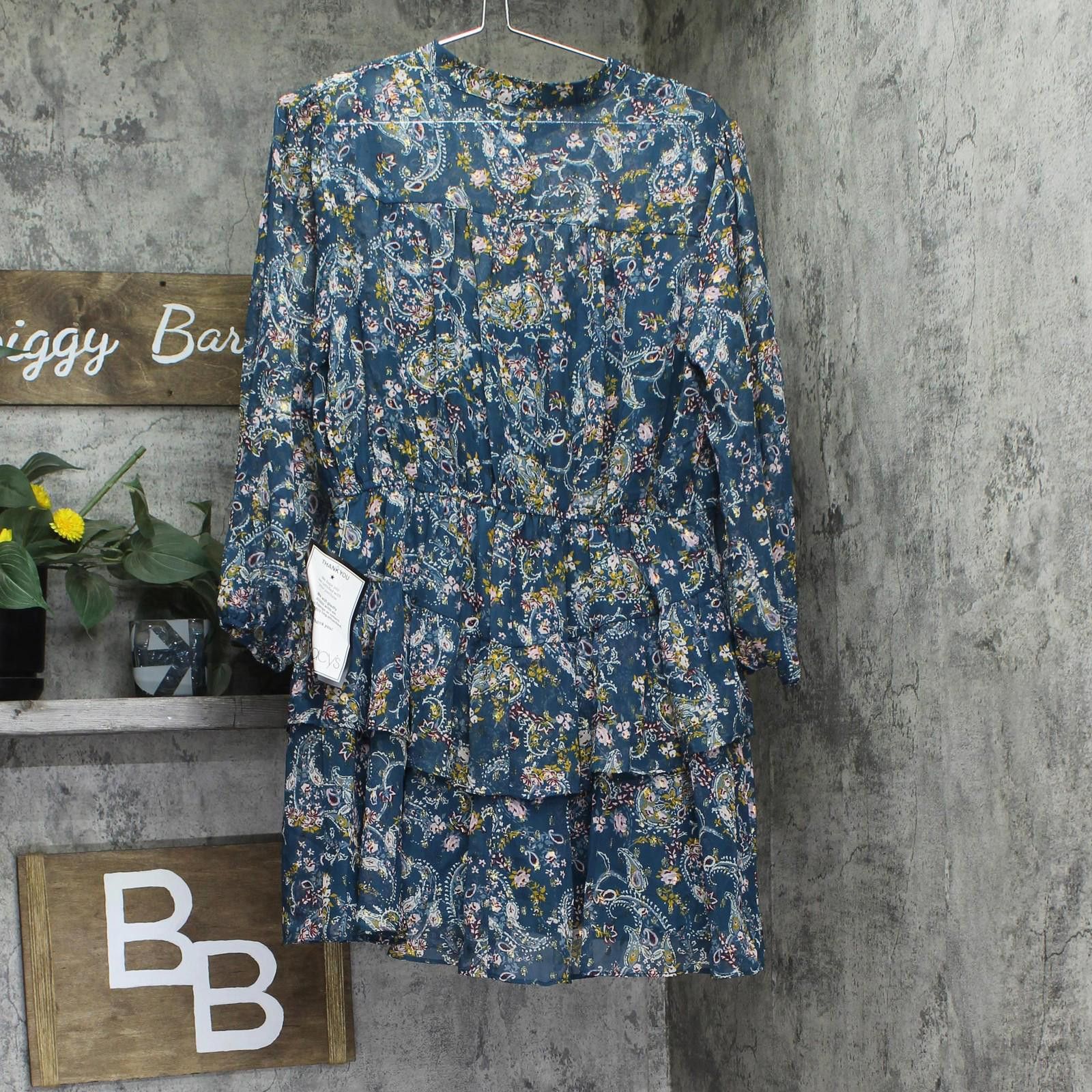 Other Nwt City Studios Fit & Flare Dress Teal Blue / Rust Xl Size XL / US 12-14 / IT 48-50 - 2 Thumbnail