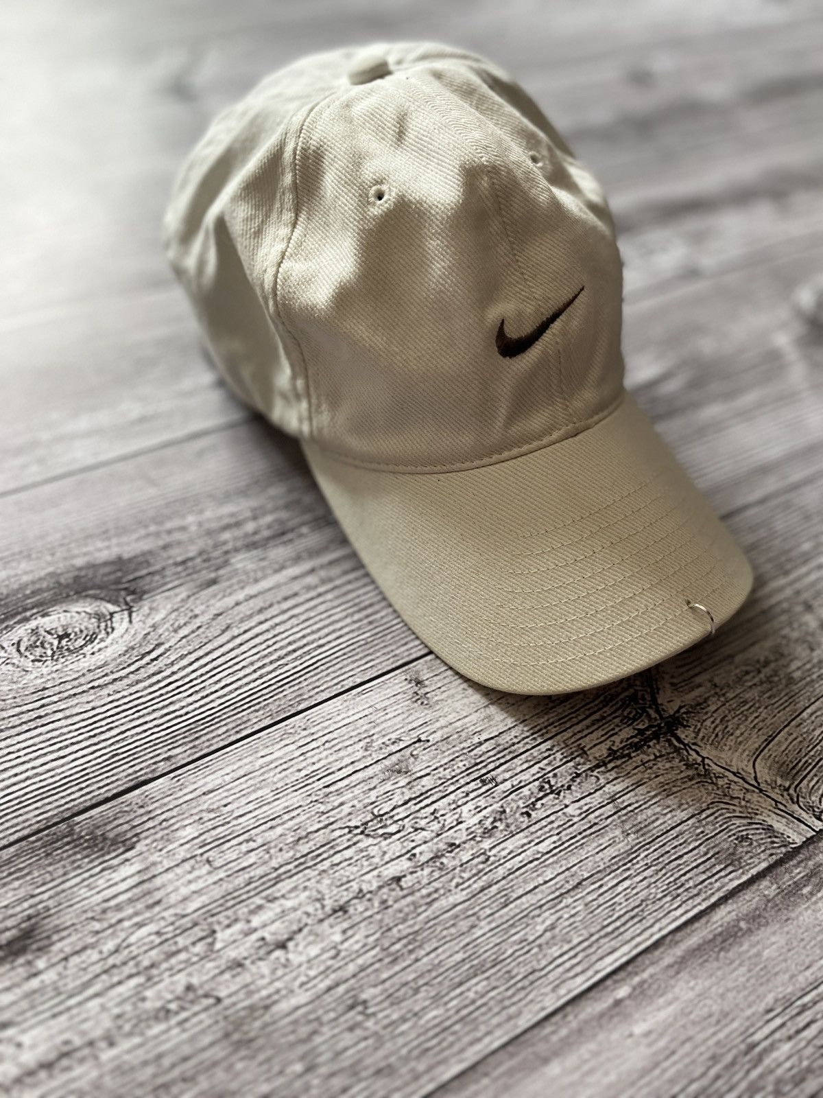 Nike × Vintage Nike Golf Off-White Cap with Piercing Detail Size ONE SIZE - 3 Thumbnail