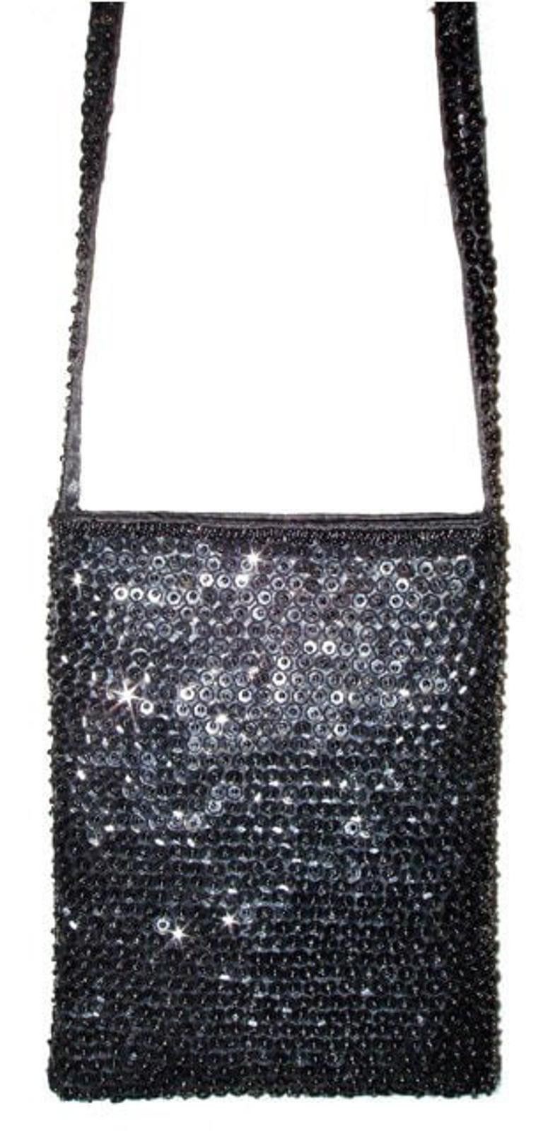 Designer Sequin Purse BLACK Size ONE SIZE - 1 Preview