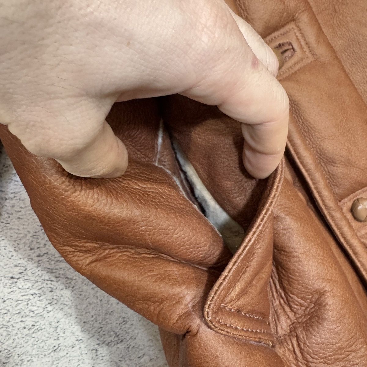 Francesco Smalto Vtg SMALTO Linea 77 Shearling Coat Italian Leather Sheepskin Size US S / EU 44-46 / 1 - 8 Thumbnail