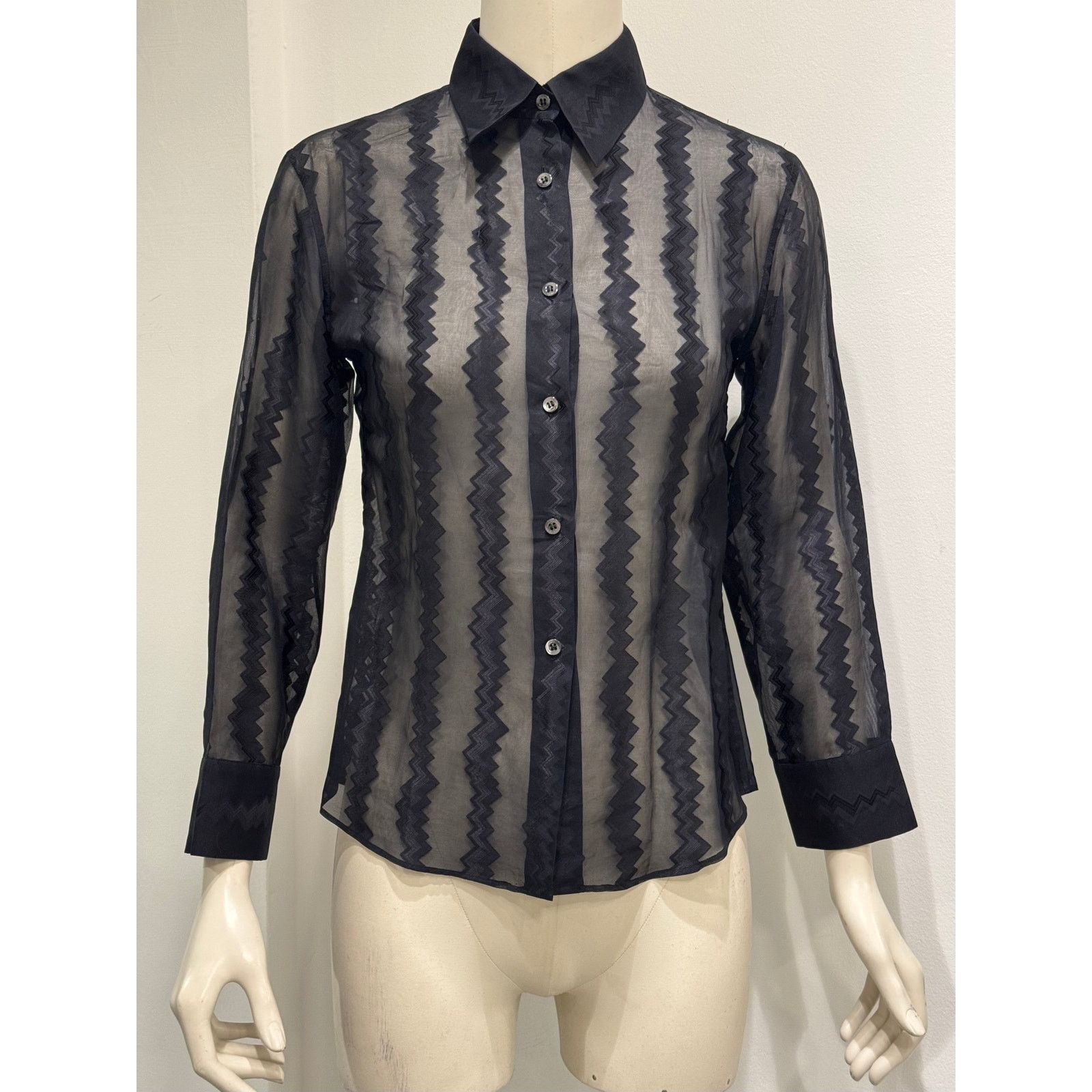 Gucci 2001 Gucci by Tom Ford silk stripe shirt Size S / US 4 / IT 40 - 2 Thumbnail