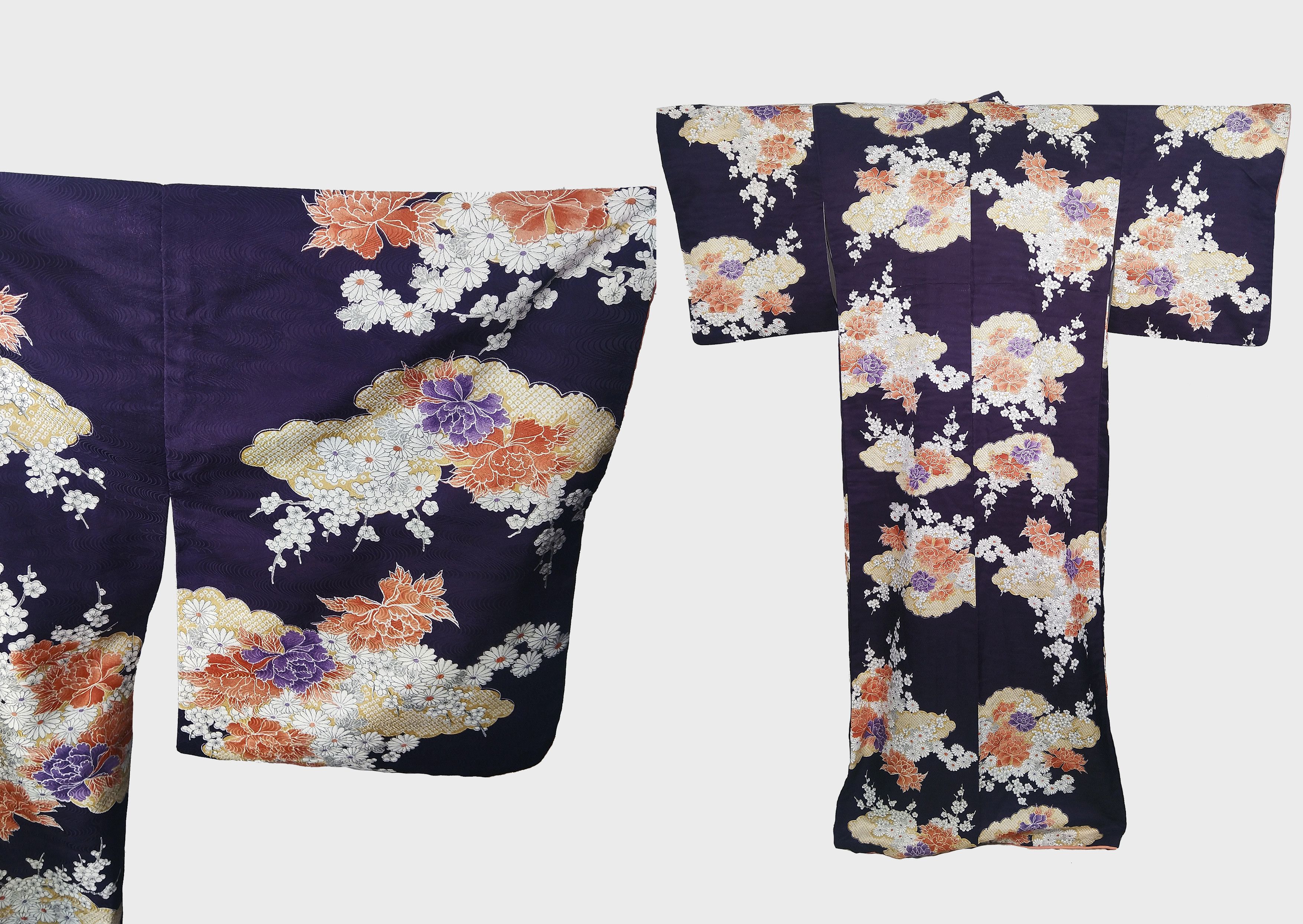 Edition Japan Traditional Japanese Kimono Kurotomesode Vintage Size L / US 10 / IT 46 - 12 Thumbnail