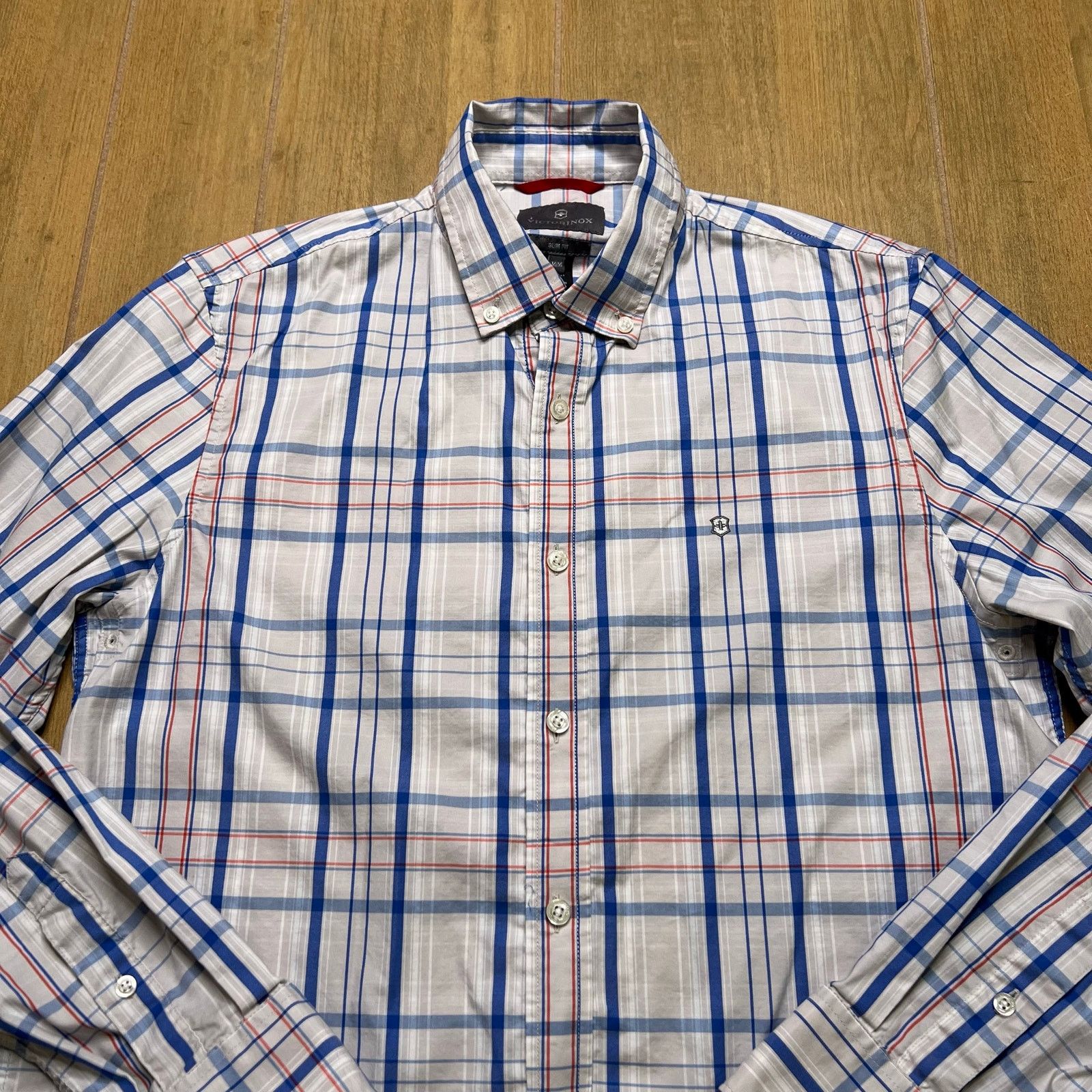 Victorinox Victorinox Button Down Shirt Men’s Medium Slim Fit Plaid Size US M / EU 48-50 / 2 - 2 Thumbnail