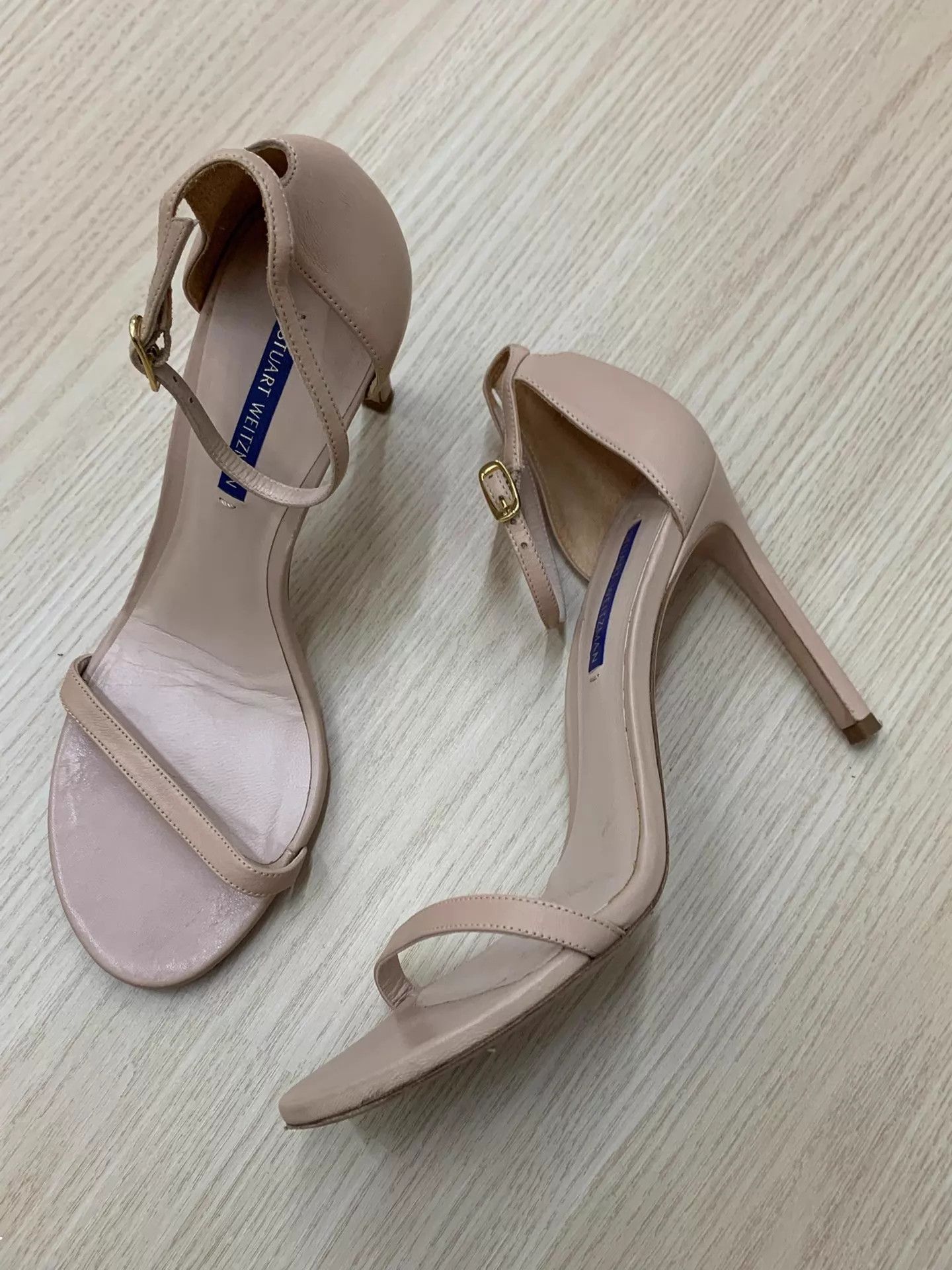 Stuart Weitzman Stuart Weitzman Women's Milk Tea One-Strap Heels 39 New Size US 8.5 / IT 38.5 - 2 Thumbnail