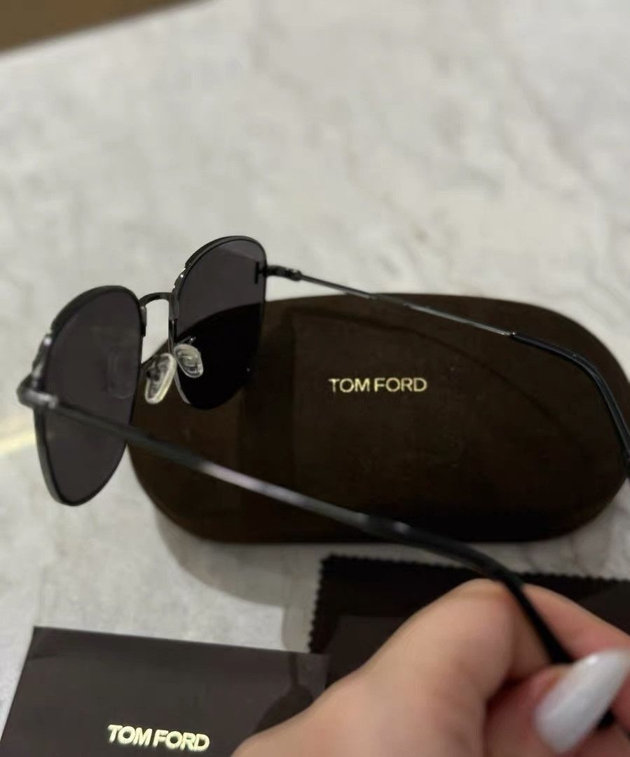 Tom Ford Tom Ford Square Metal Sunglasses - Grey Lenses Size ONE SIZE - 4 Thumbnail