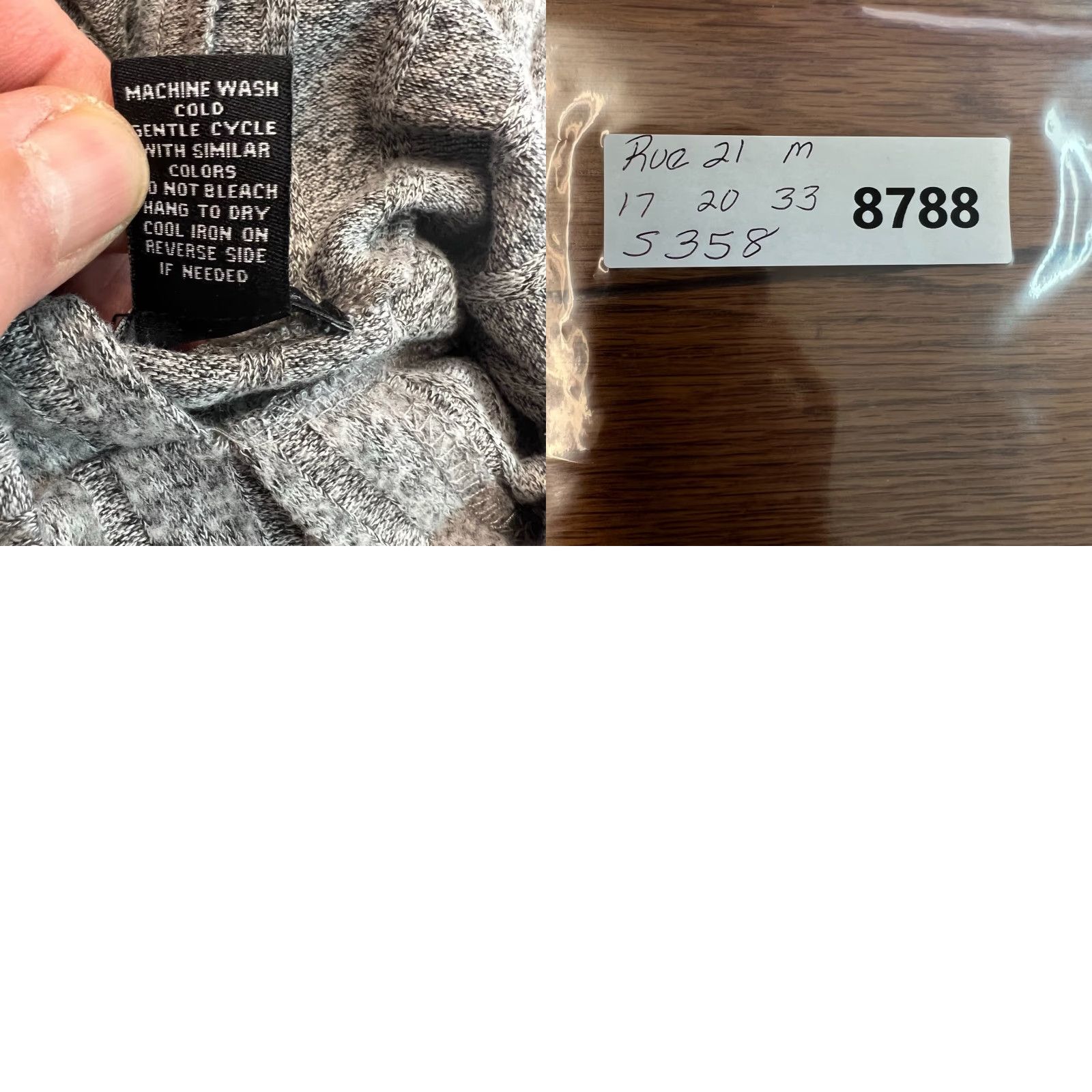 Vintage rue 21 Ribed Knit Long Hooded Sweater Womens Size M Gray Size M / US 6-8 / IT 42-44 - 8 Thumbnail
