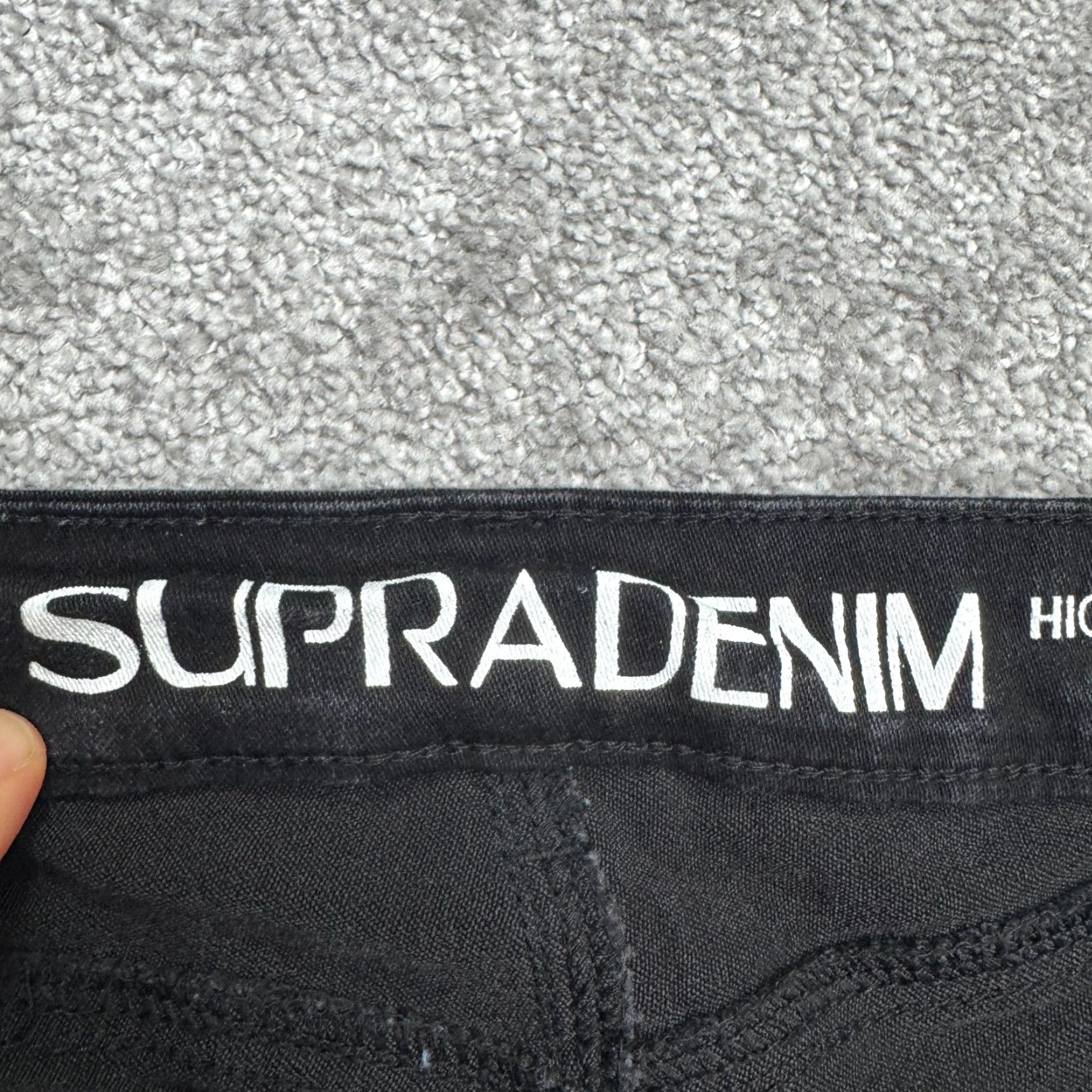 Supra SUPRA Denim High Rise Capri Jeans Womens 14 Black 32x20 Stretch Casual 5-Pocket Size 36" / US 14 / IT 50 - 6 Thumbnail