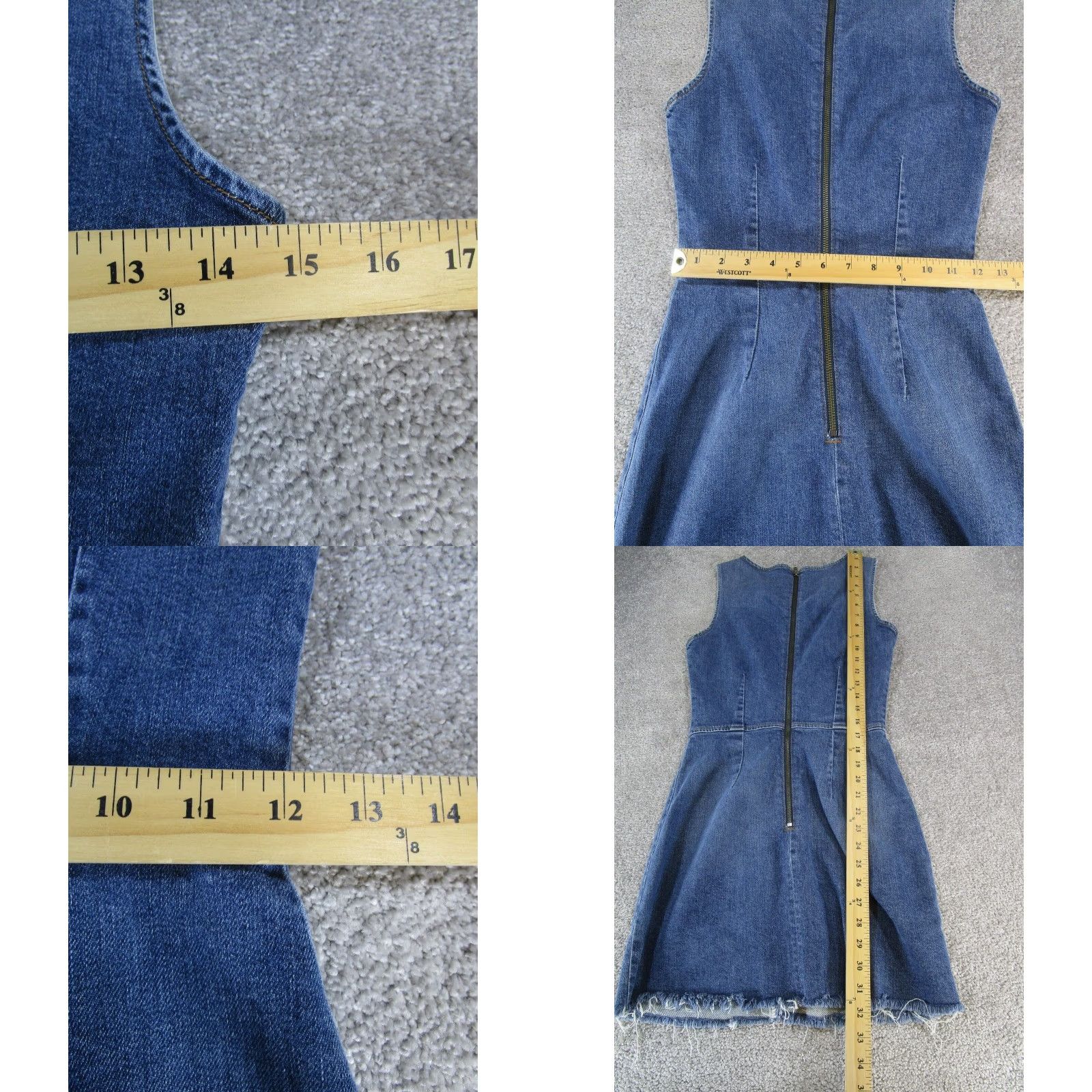 Reformation Reformation Womens Blue Denim Zinnia Dress Size 27" / US 4 / IT 40 - 8 Thumbnail