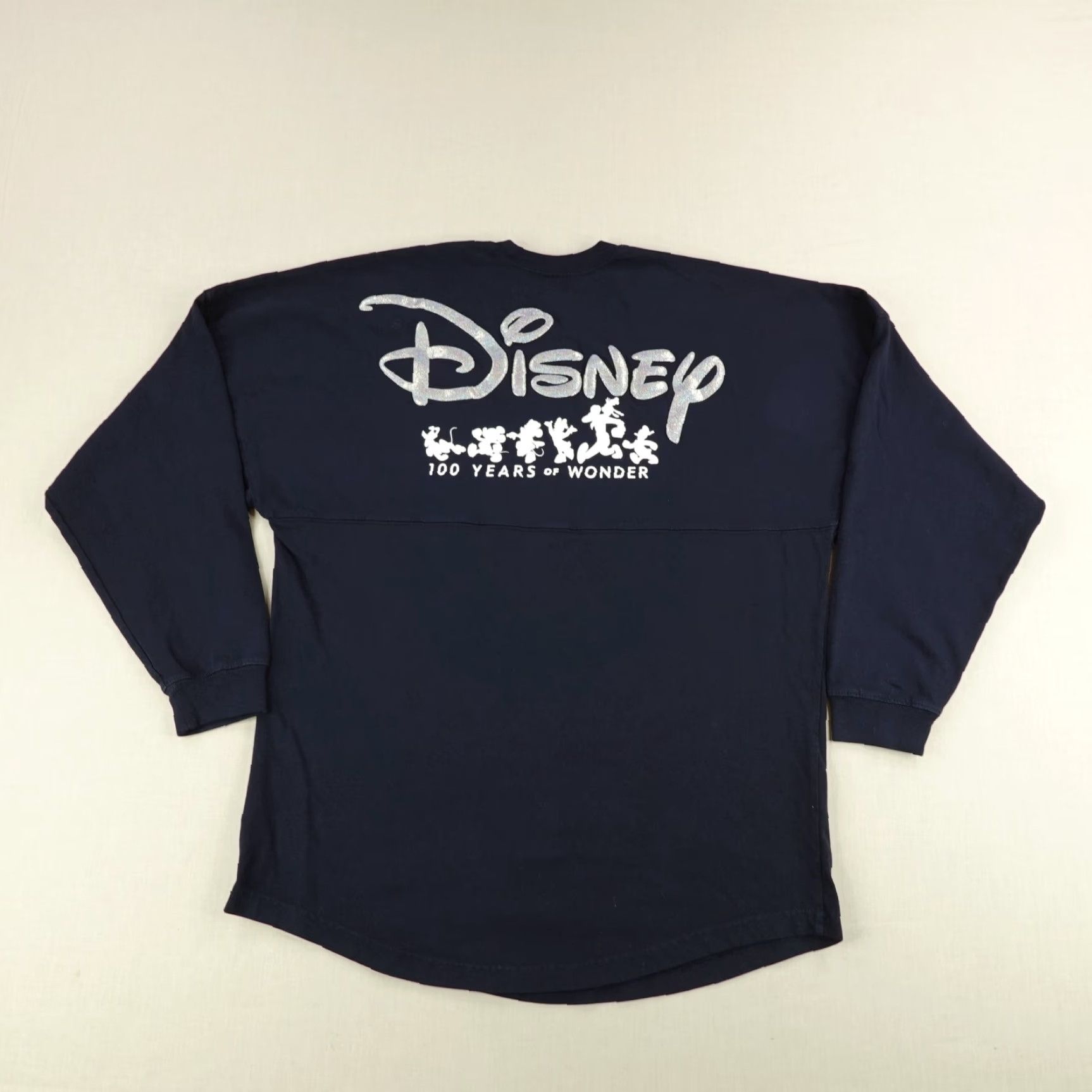 Disney VINTAGE Disney Spirit Jersey Shirt Mens Medium Black 100 Years of Wonder Cartoon Glitter Puff Logo Size US M / EU 48-50 / 2 - 5 Thumbnail