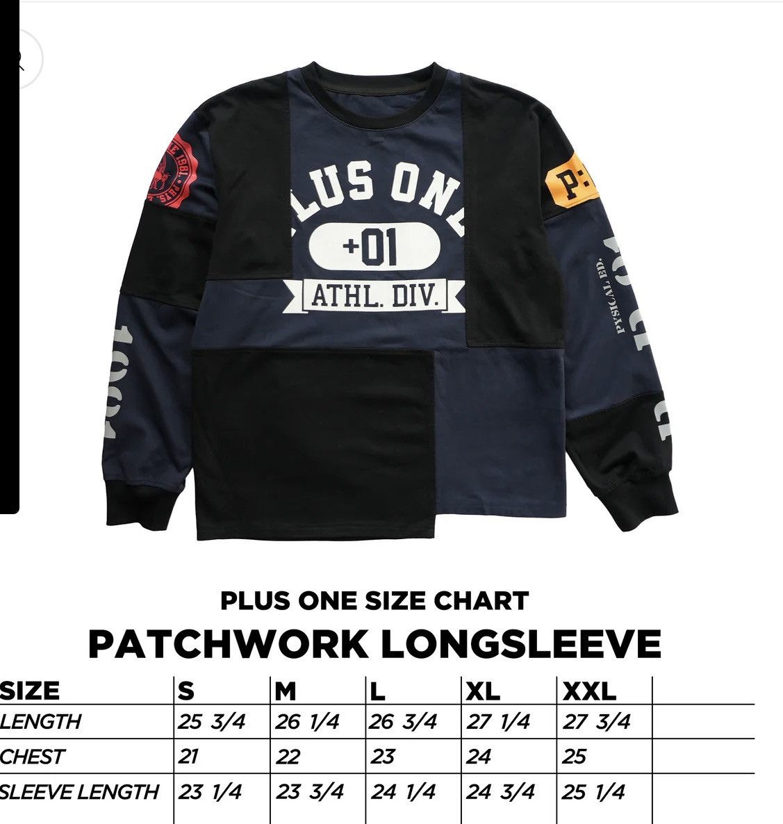 Plus One Clothing Plus One Patchwork Longsleeve Size US XXL / EU 58 / 5 - 3 Thumbnail