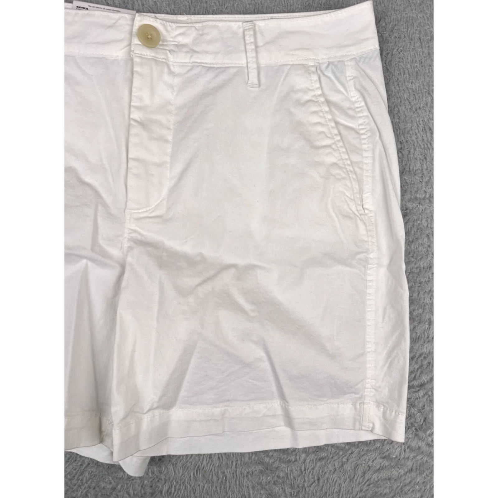 Croft & Barrow Croft Barrow Shorts Womens 8 White Flat Front Chino Cotton Blend Casual 32x5.5 Size 30" / US 8 / IT 44 - 3 Thumbnail