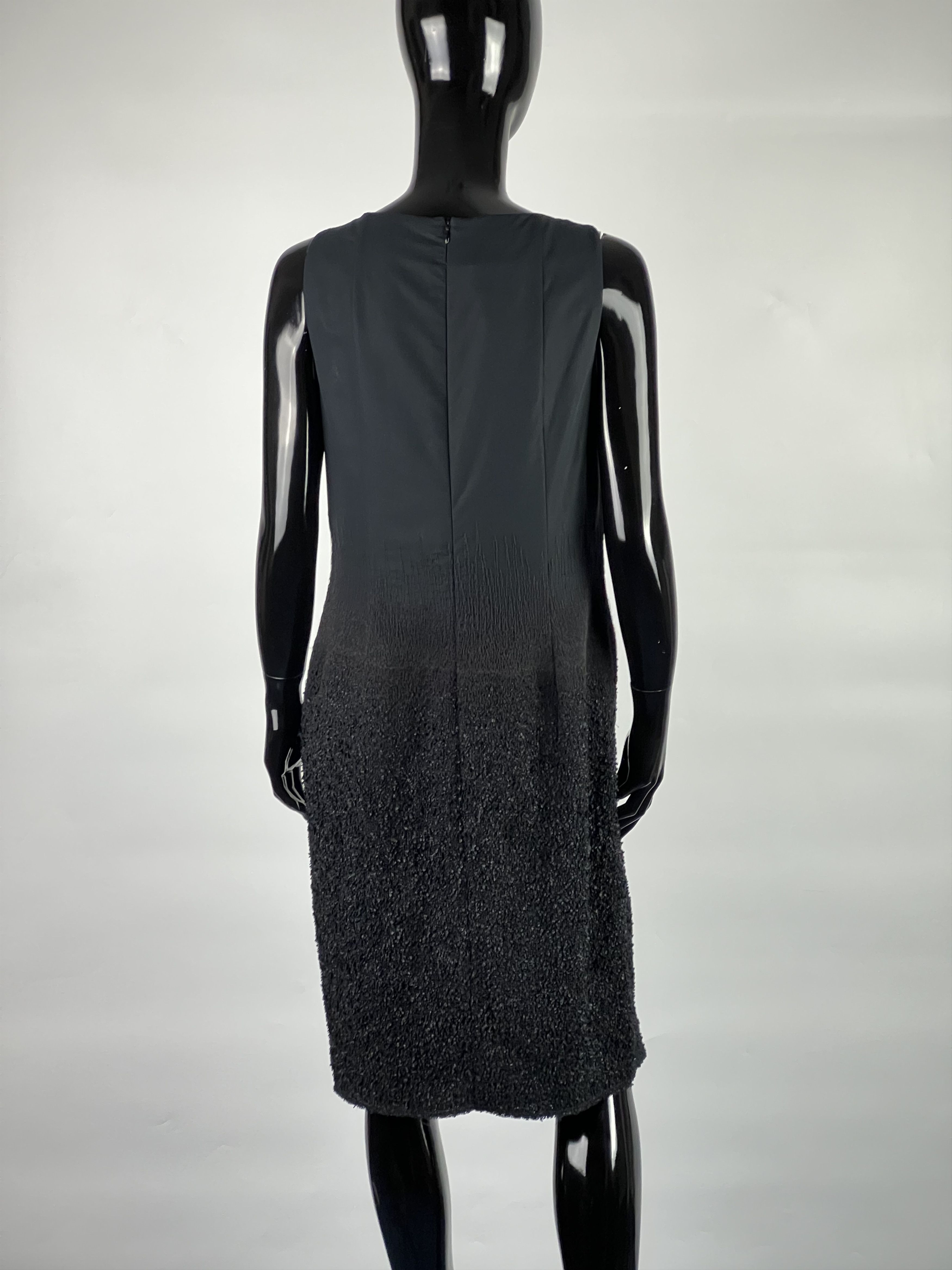 Akris Akris Black Sleeveless Knee Silk/Wool Dress Size US8 Size M / US 6-8 / IT 42-44 - 2 Thumbnail