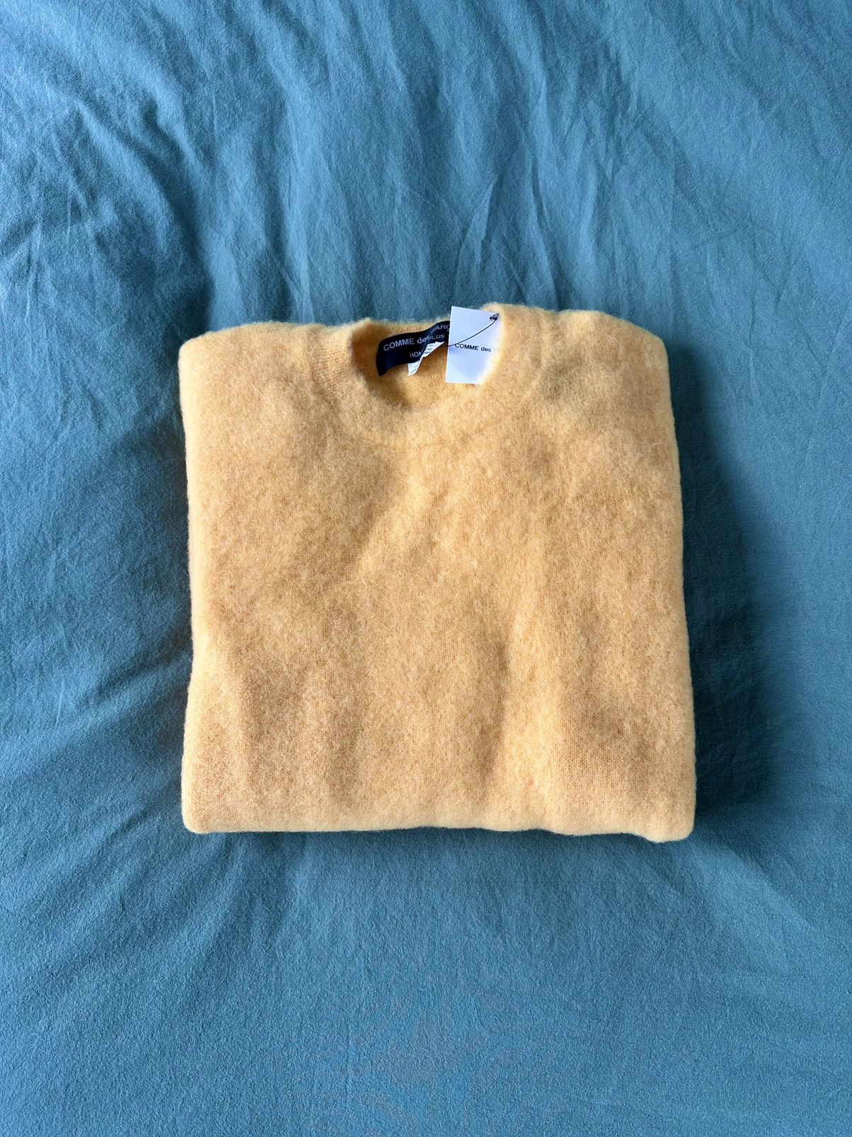 Comme des Garcons × Comme des Garcons Homme Plus Comme des Garcons Homme Plus CDGHP Yellow Sweater Mohair Size US L / EU 52-54 / 3 - 2 Thumbnail