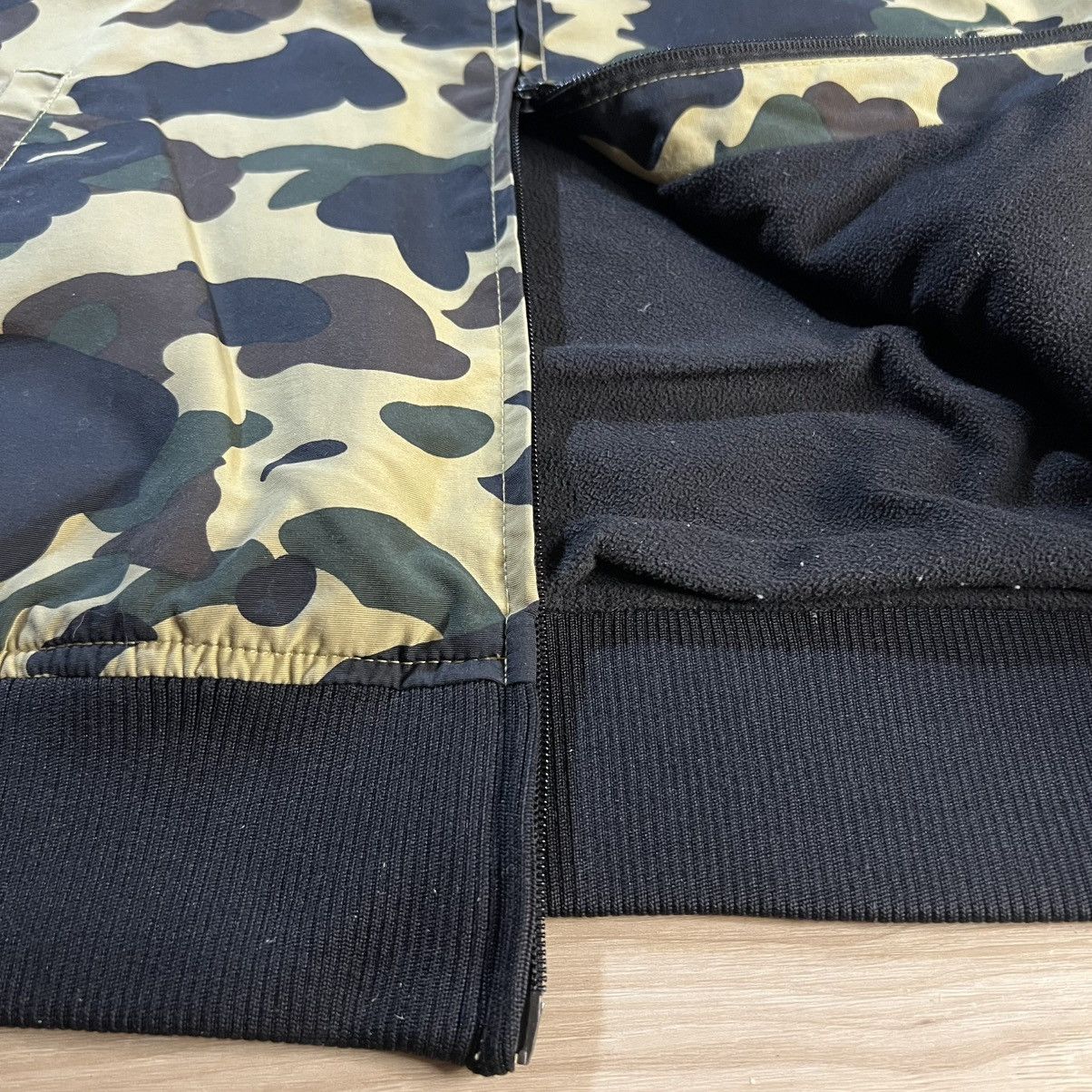 Bape BAPE Beige ABC Camo Fleece Lined Windbreaker Jacket Size US XL / EU 56 / 4 - 12 Thumbnail