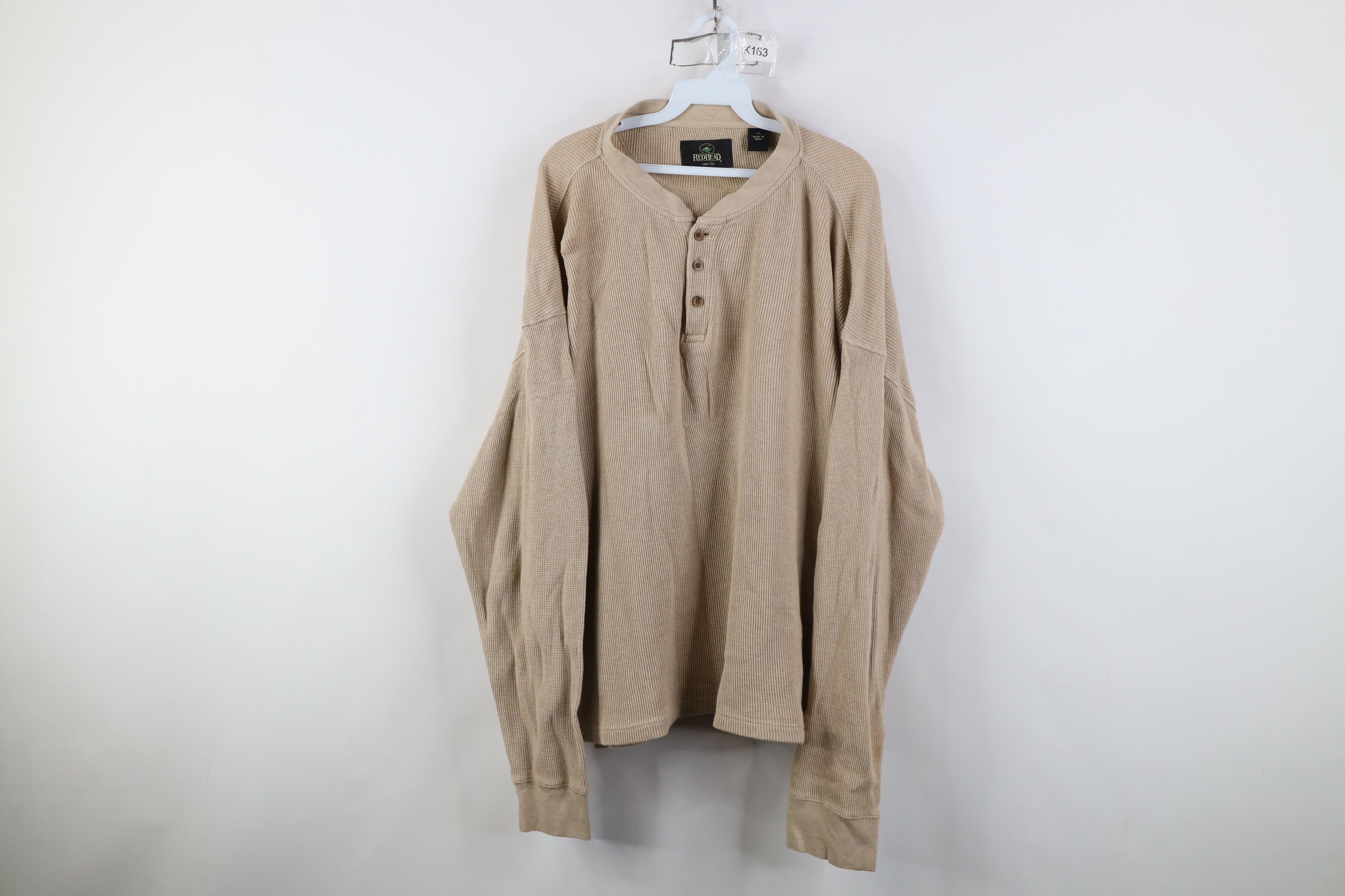 Vintage Vintage Y2K Streetwear Waffle Long Sleeve Henley T-Shirt Size US XL / EU 56 / 4 - 1 Thumbnail