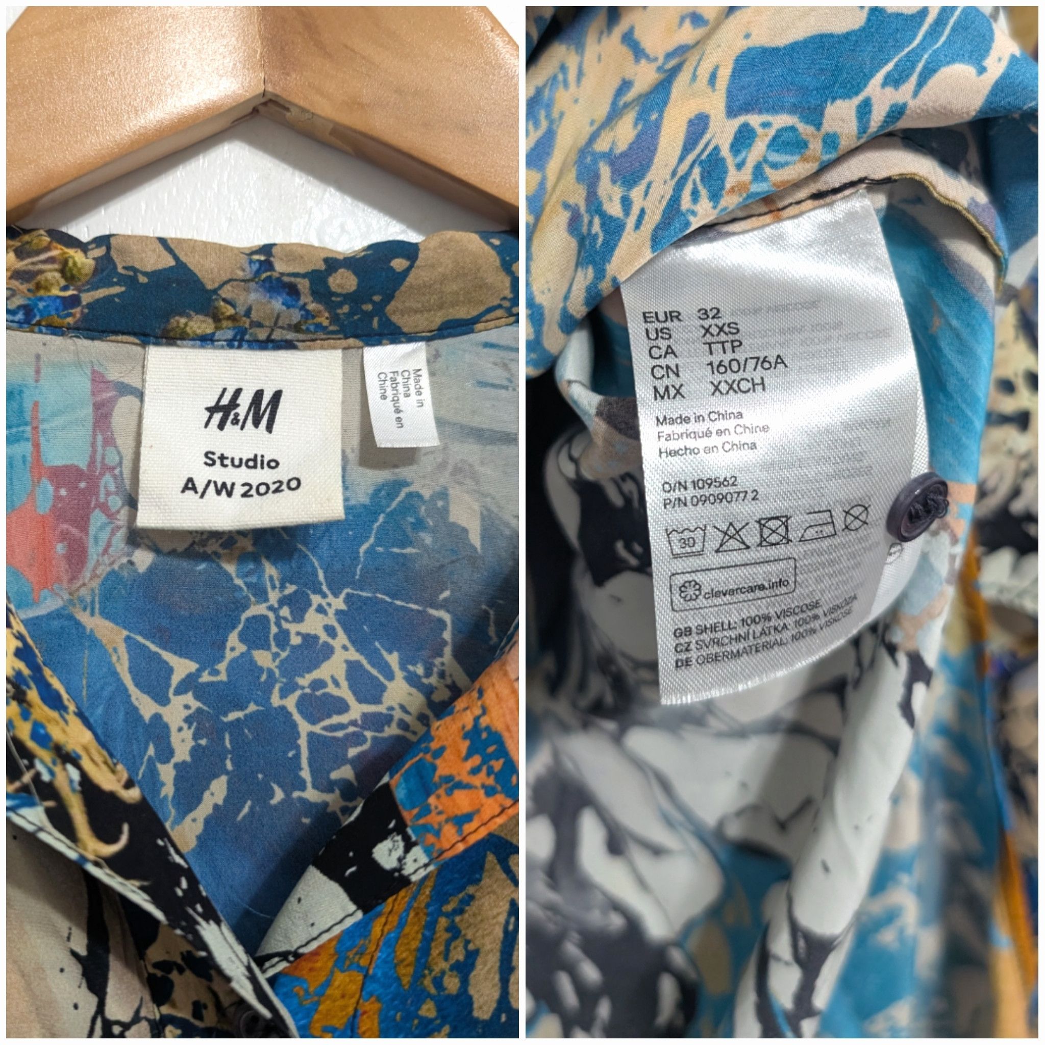 H&M H&M studio collection aw20 2020 blouse shirt top artsy Size XXS / US 00 / IT 34 - 4 Thumbnail