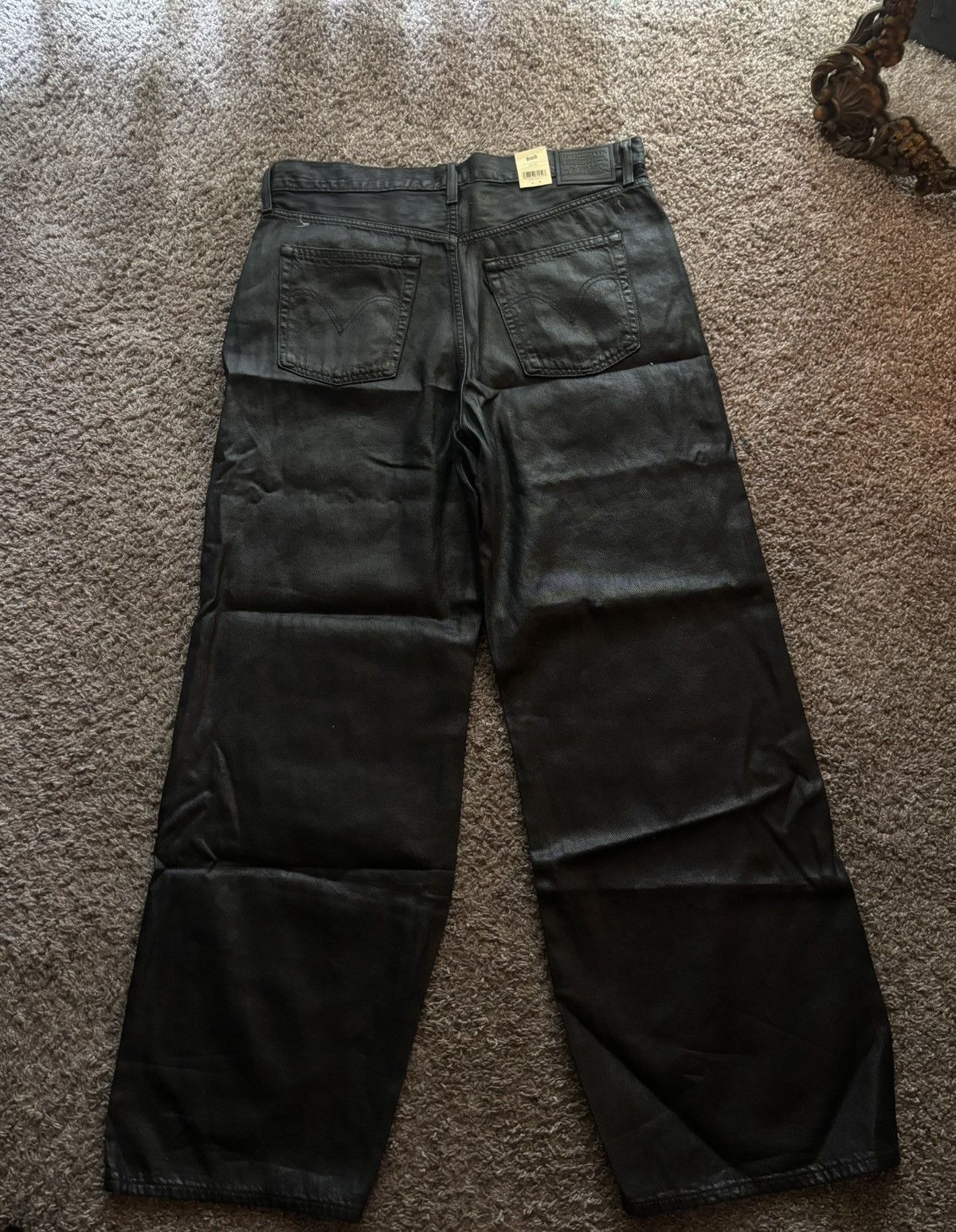 Levi's Levi wide leg wax denim Size 33" - 2 Thumbnail
