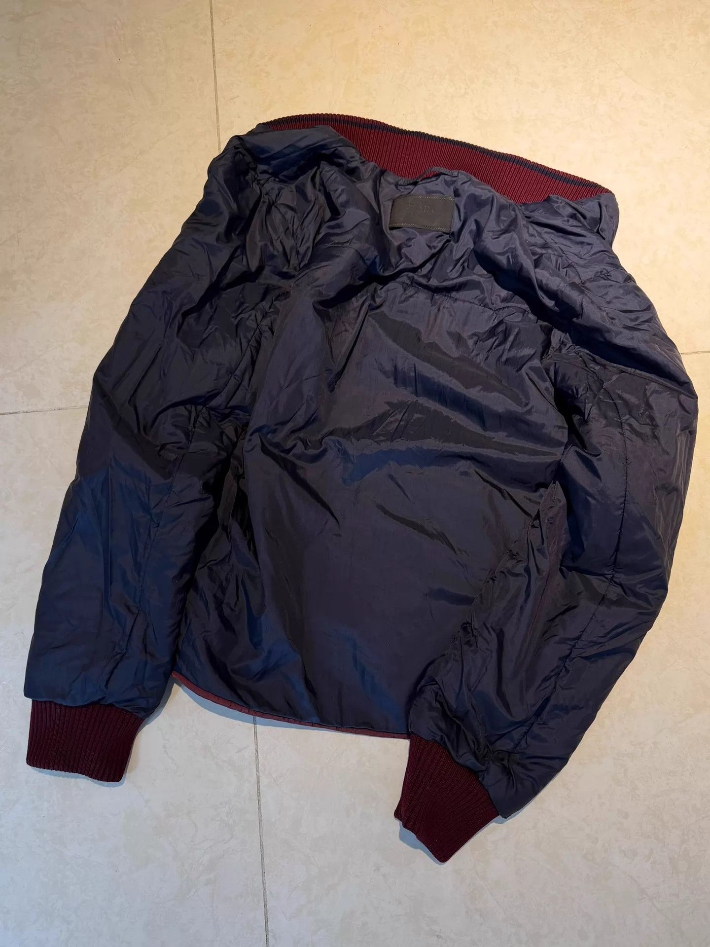 Prada Prada Sport 2way Knit Collar Nylon Jacket Red/Navy Unisex 46 Size US S / EU 44-46 / 1 - 3 Thumbnail