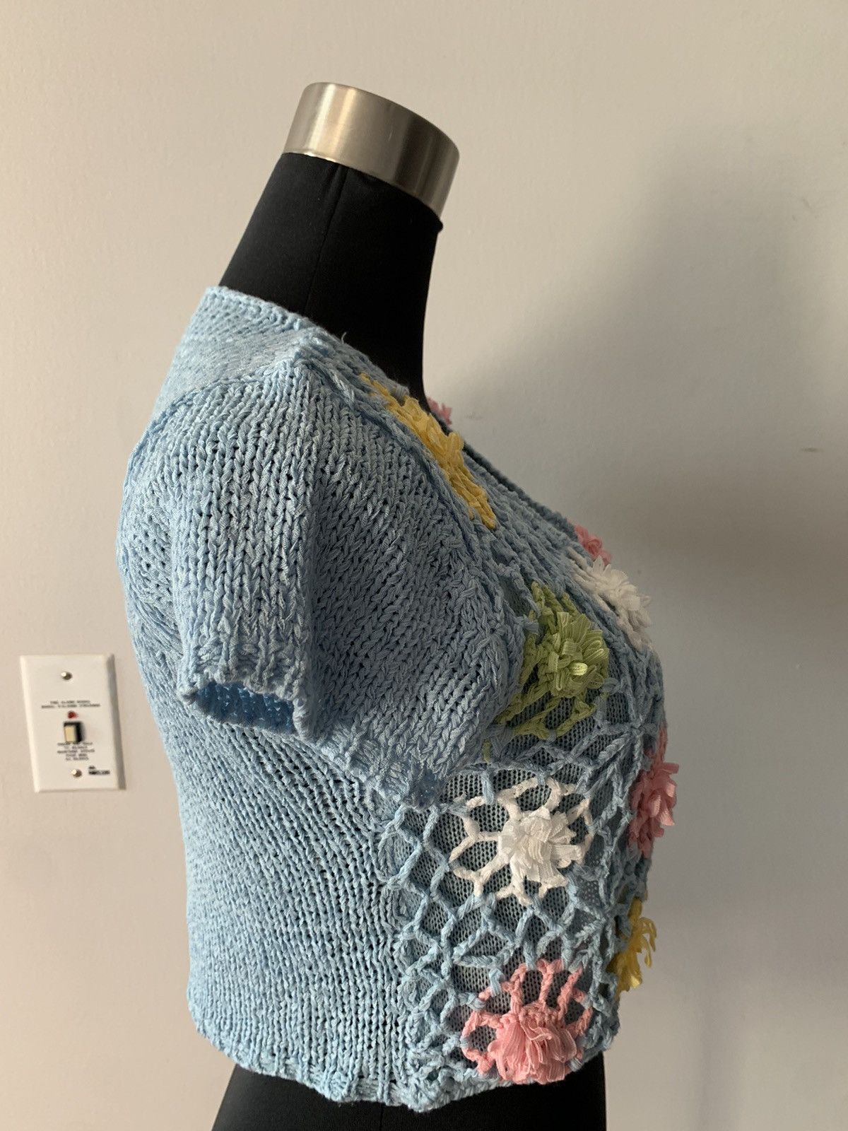 Vintage Vintage 90s y2k Hand Stitched Crochet Top Size S / US 4 / IT 40 - 6 Thumbnail