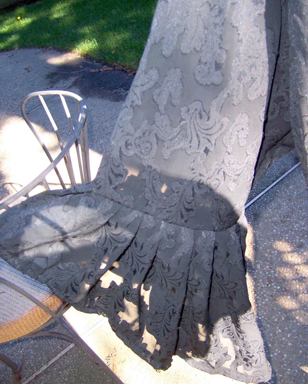 Other Gallery Serpentine Black Cropped Brocade Top-Ruffled Cuffs Size XL / US 12-14 / IT 48-50 - 4 Thumbnail