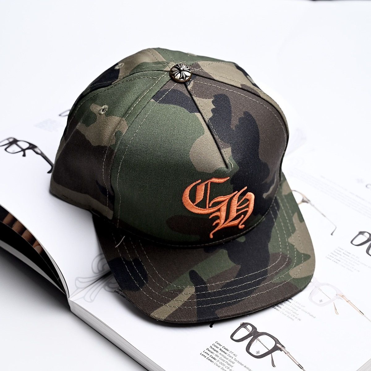 Chrome Hearts CHROME HEARTS LEATHER PATCH BASEBALL CAP CAMO Size ONE SIZE - 1 Thumbnail