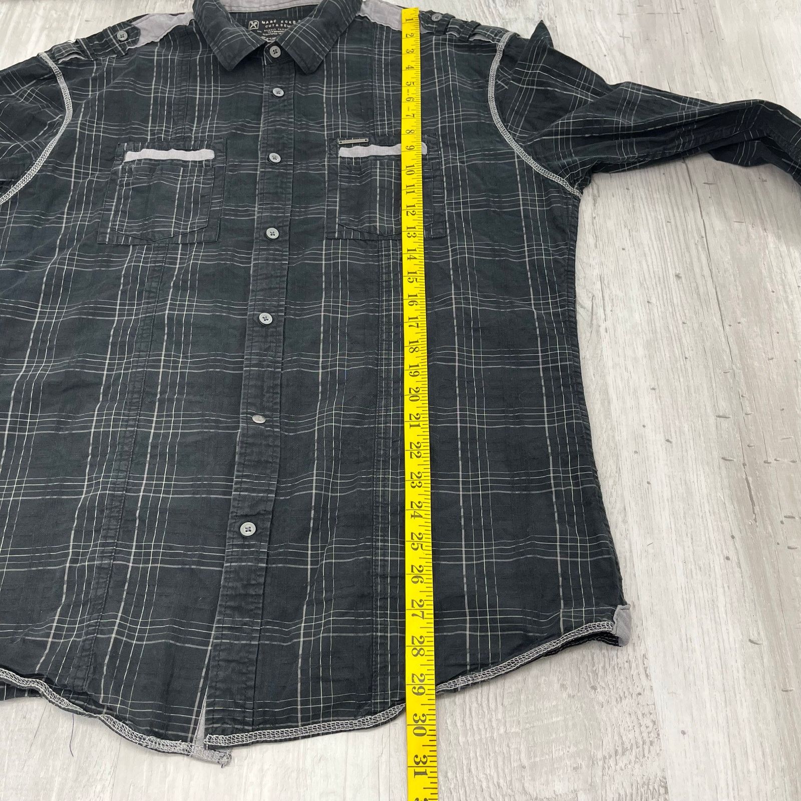 Marc Ecko Mark Ecko Cut & Sew Long Sleeve Plaid Button Down Shirt XL Size US XL / EU 56 / 4 - 9 Thumbnail