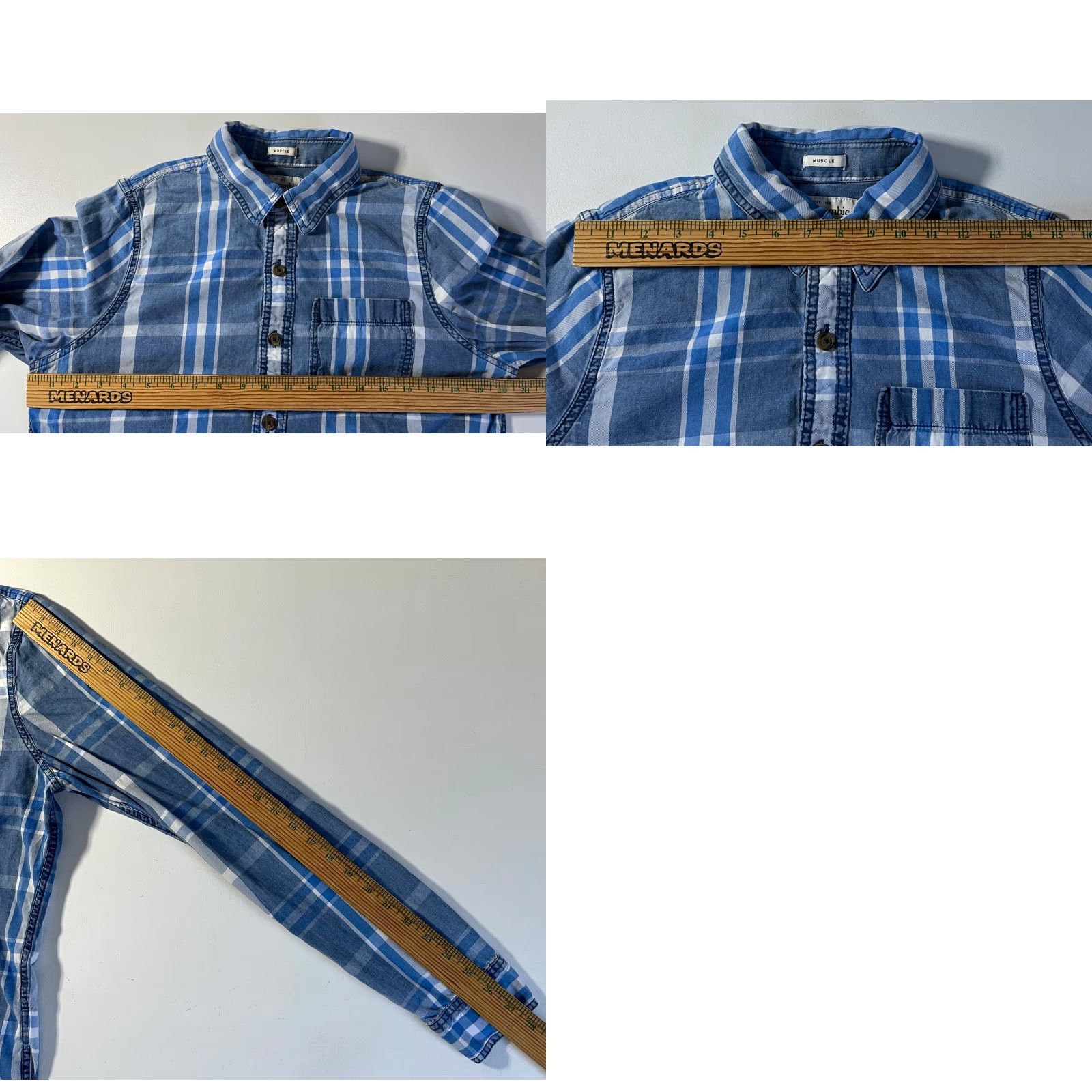 Abercrombie & Fitch VINTAGE Abercrombie & Fitch Button-Up Plaid Shirt Muscle Fit Sz M Men’s Size US M / EU 48-50 / 2 - 9 Thumbnail
