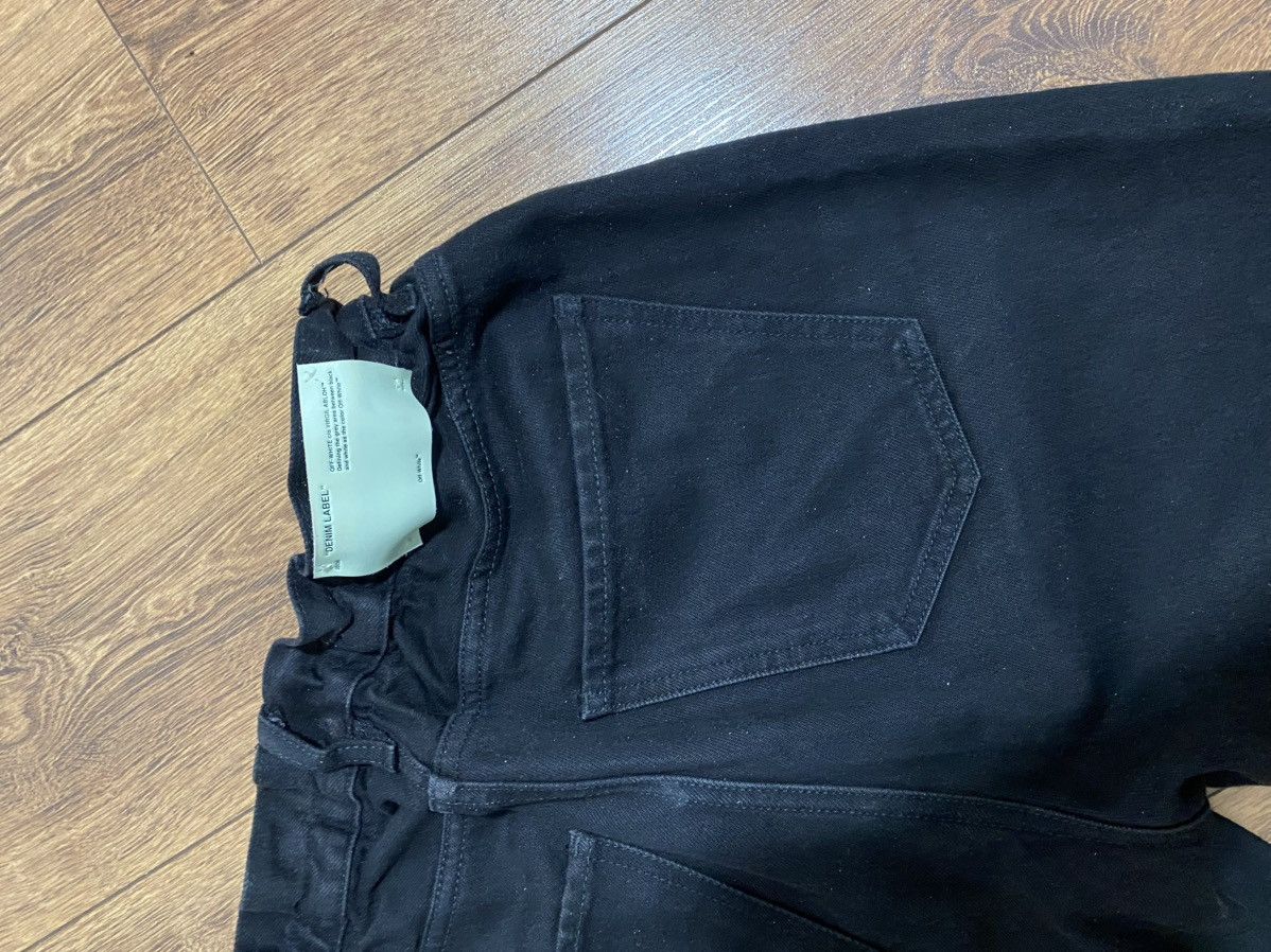 Off-White OFF-WHITE c/o VIRGIL ABLOH Black low crotch jeans Size US 31 - 6 Thumbnail