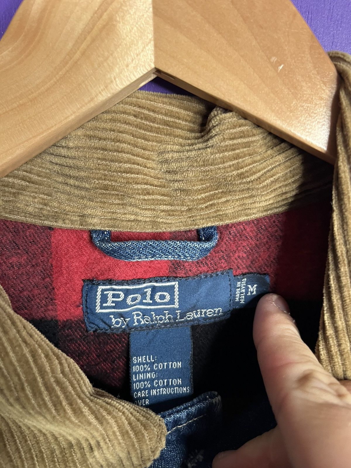 Polo Ralph Lauren × Vintage Vintage 90s Polo Ralph Lauren blanket lined denim jacket Size US M / EU 48-50 / 2 - 4 Thumbnail