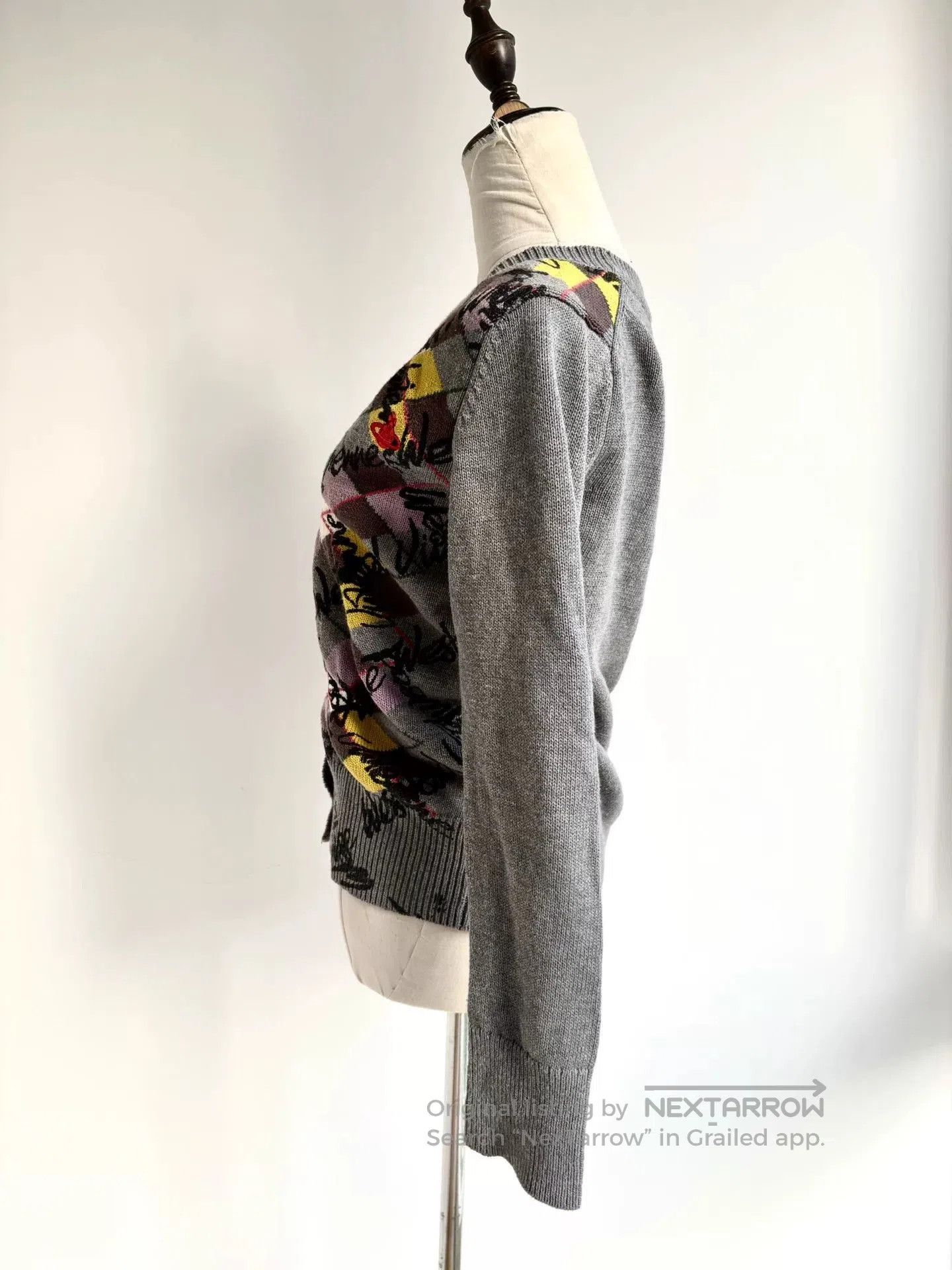 Vivienne Westwood Vivienne Westwood Gray Argyle Knit Cardigan. Size US XS / EU 42 / 0 - 3 Thumbnail