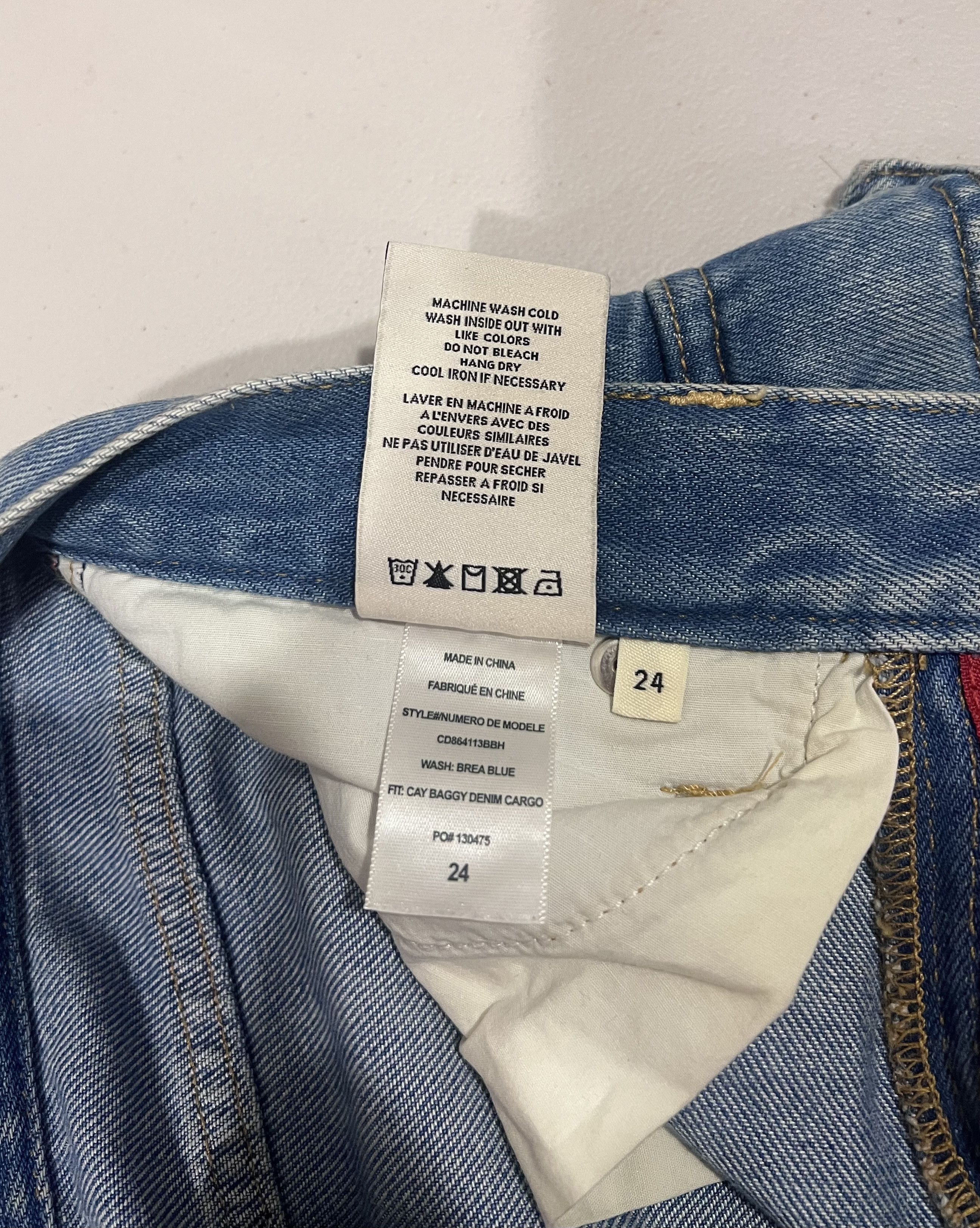 Alice + Olivia Alice + Olivia Baggy Denim Cargo Pants Size 24" / US 00 / IT 34 - 5 Thumbnail