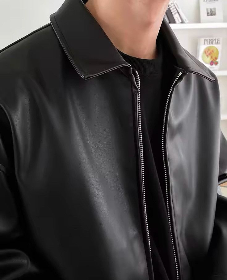 Japanese Brand Artificial leather Hip Hop Gothic Rock Bomber Jacket Coat Size US XXL / EU 58 / 5 - 2 Thumbnail