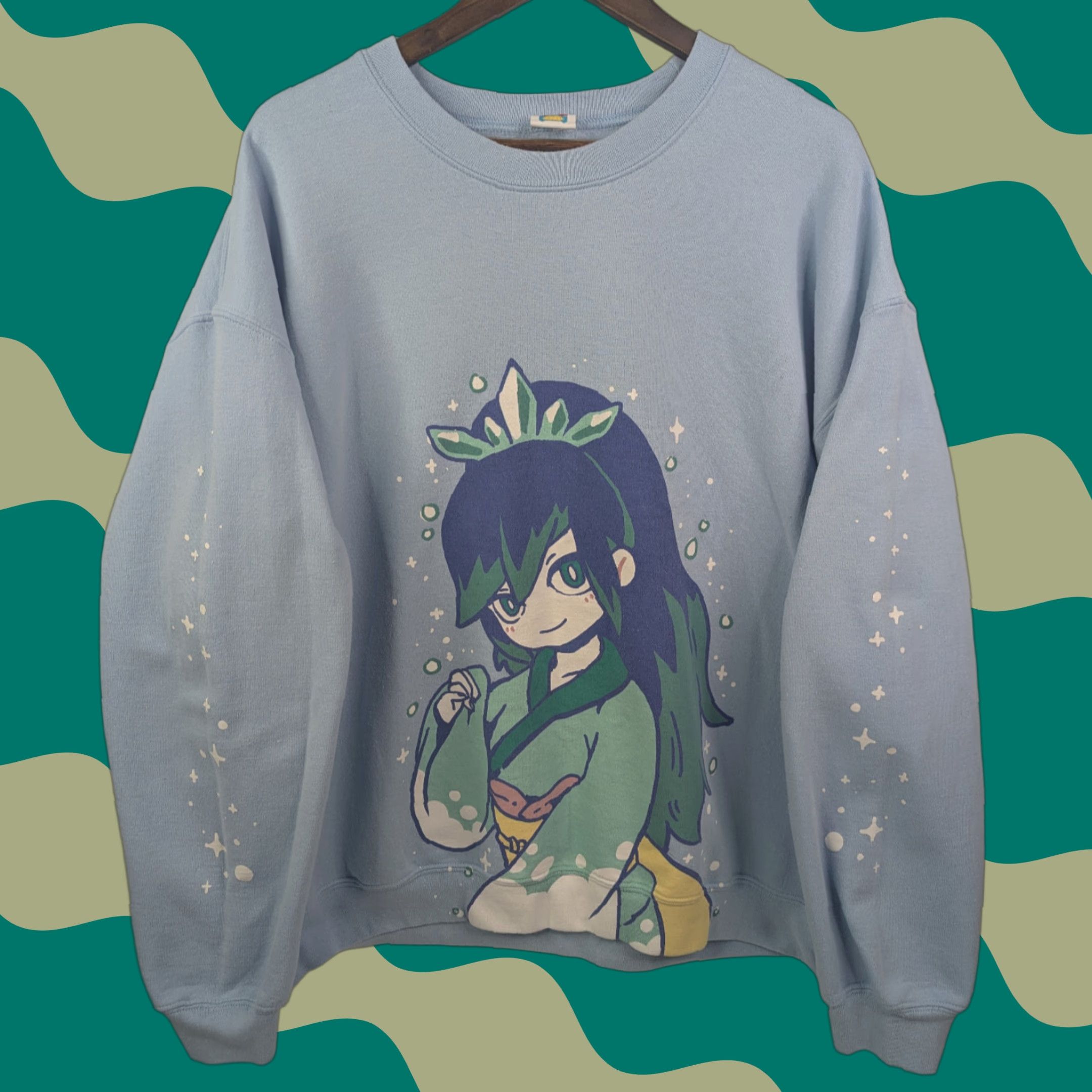 OMOCAT VINTAGE OMOCAT x YO-KAI WATCH Fubuki-Hime Shou Kyou Sweatshirt XL Blue OMOCAT Shirt Unisex Adults Sweatshirt Anime, Fantasy, Japanese, Manga RARE Size US XL / EU 56 / 4 - 1 Thumbnail