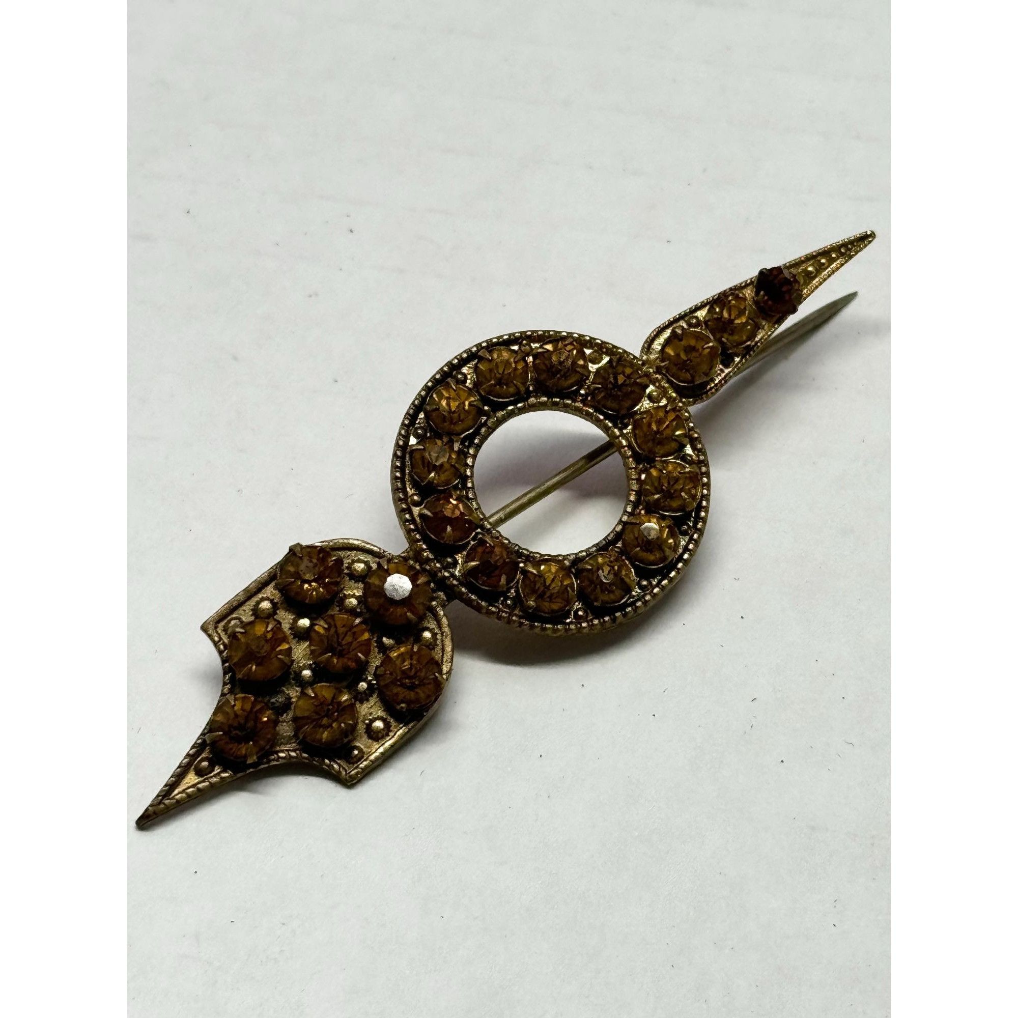 Vintage Estate cut steel rhinestone stick pin Size ONE SIZE - 1 Thumbnail